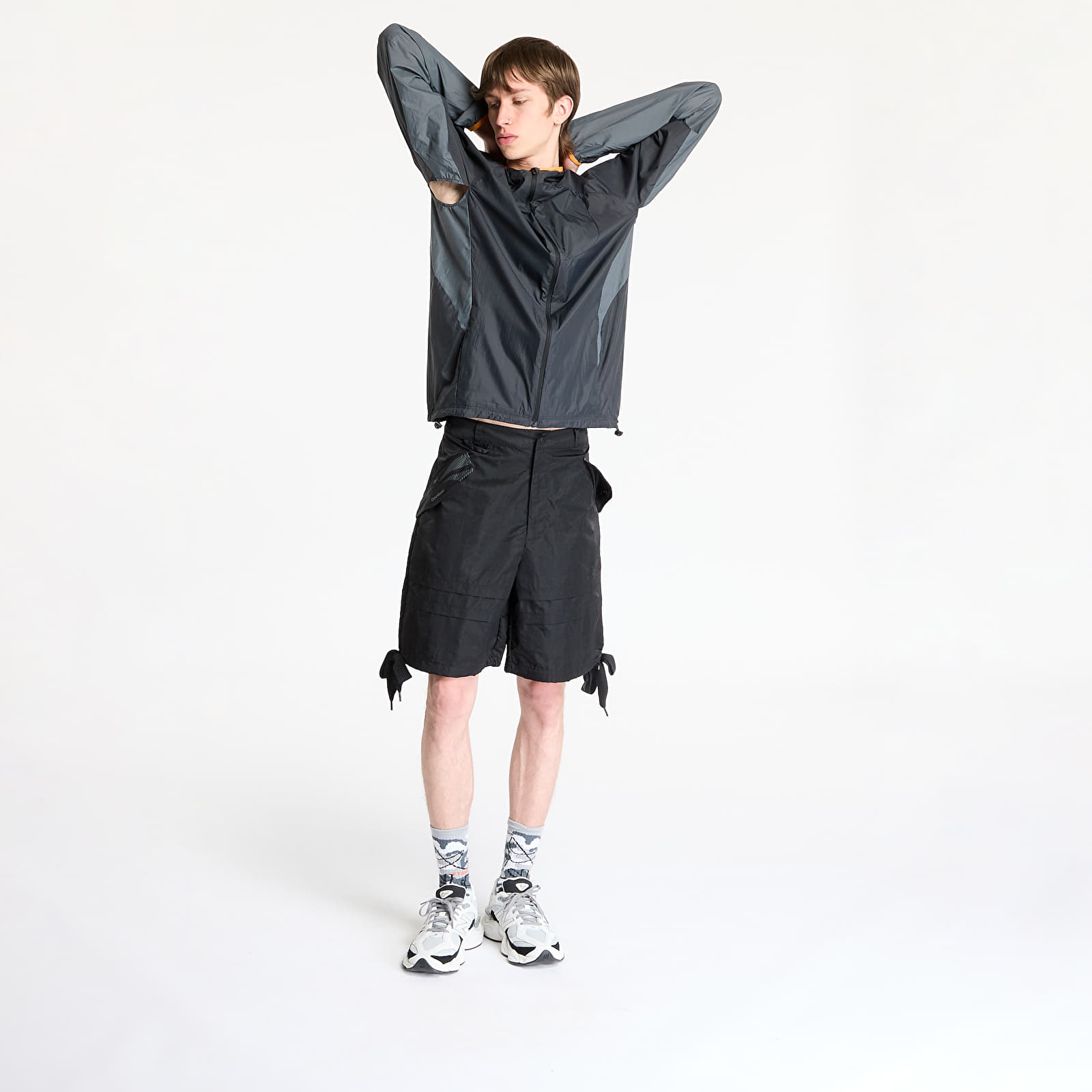 Jakker til mænd Reebok Wind Run Jacket Washed Black/ Grey 3