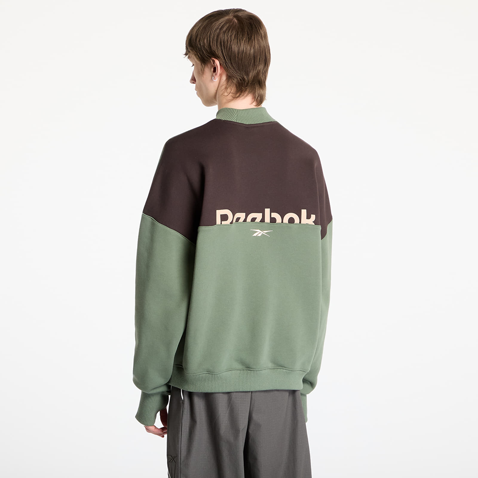 Gensere for menn Reebok French Terry Crewneck UNISEX Breakaway Green/ Unearthed Brown
