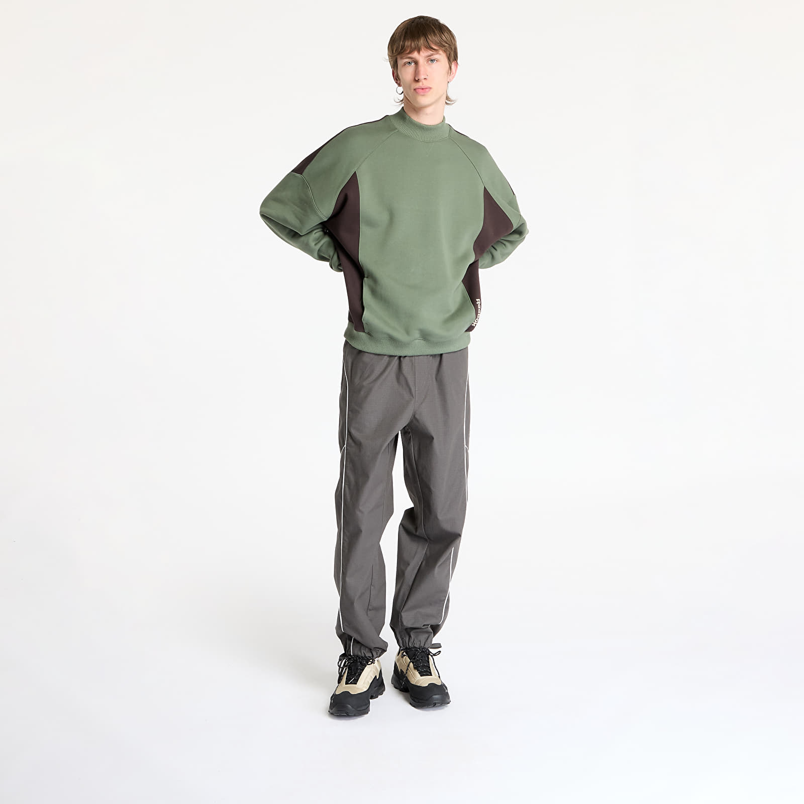 Gensere for menn Reebok French Terry Crewneck UNISEX Breakaway Green/ Unearthed Brown