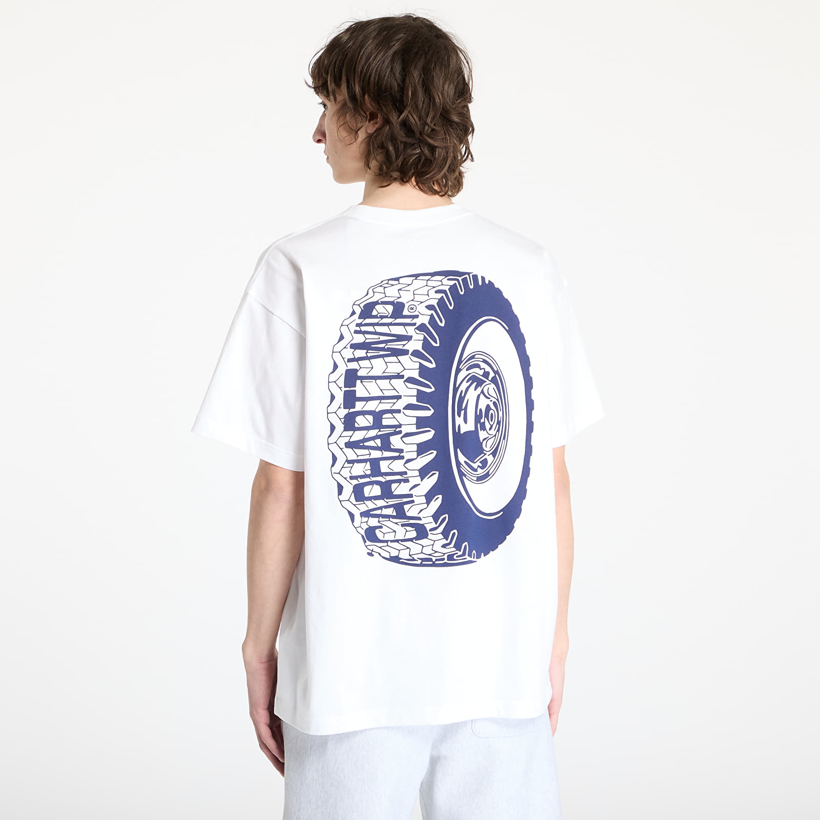 Camisetas hombre Carhartt WIP Shortsleeve Tire T-Shirt UNISEX White