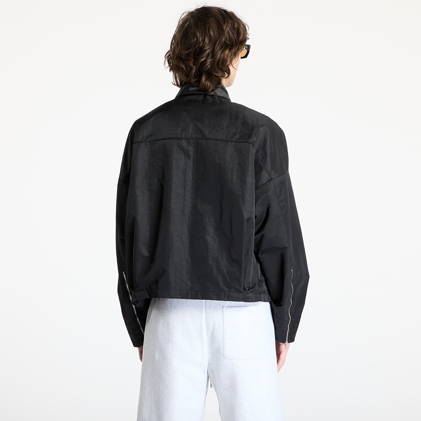Podkoszulki Reebok Zipped Overshirt UNISEX Washed Black