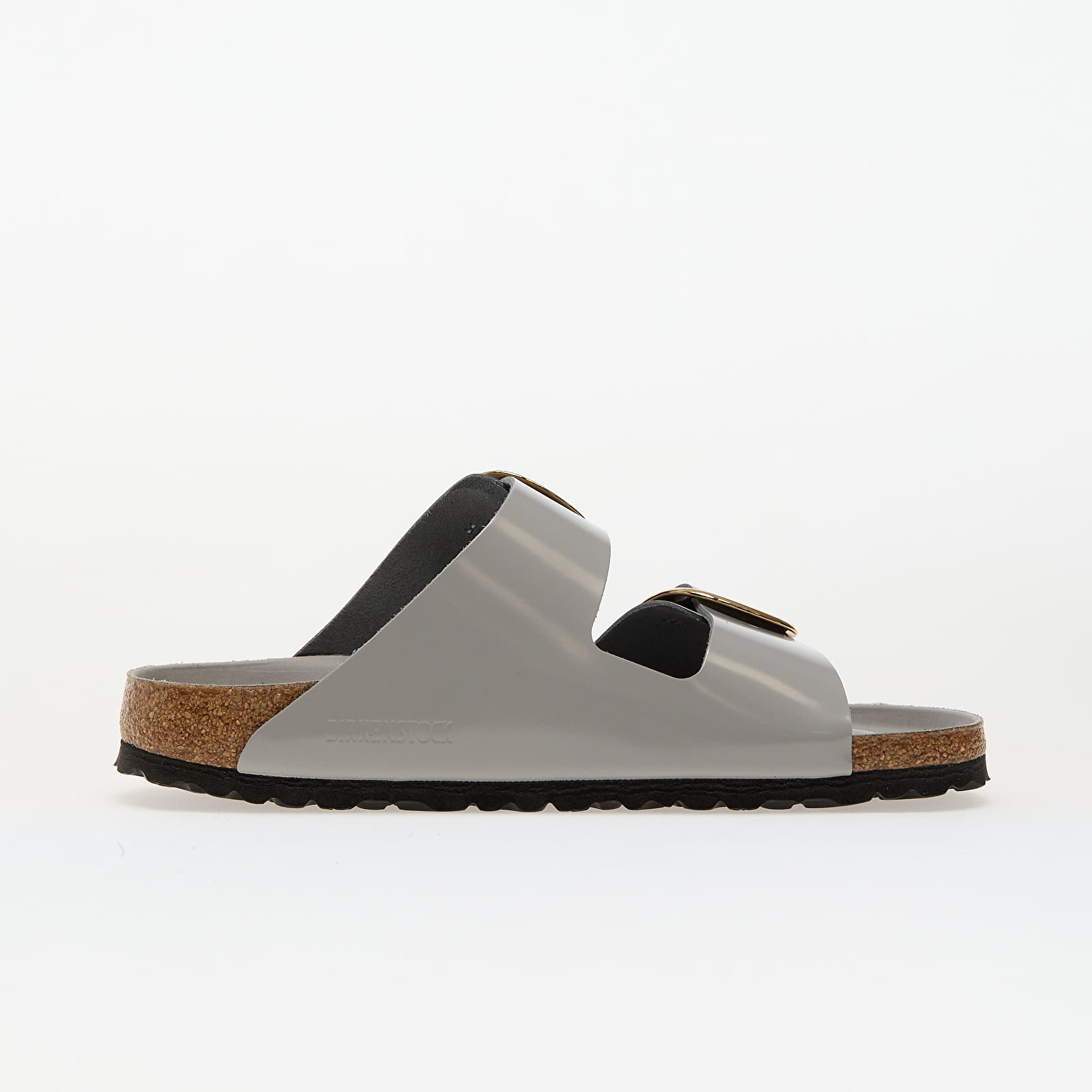 Naiste tossud ja kingad Birkenstock Arizona Big Buckle Natural Leather Patent High-Shine Stone Coin