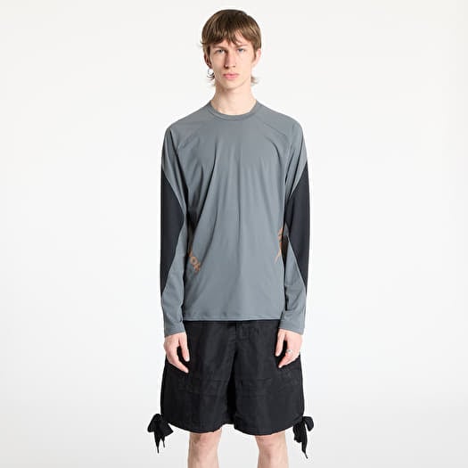 T-paita Reebok Longsleeve Run Tee UNISEX Grey 3/ Washed Black