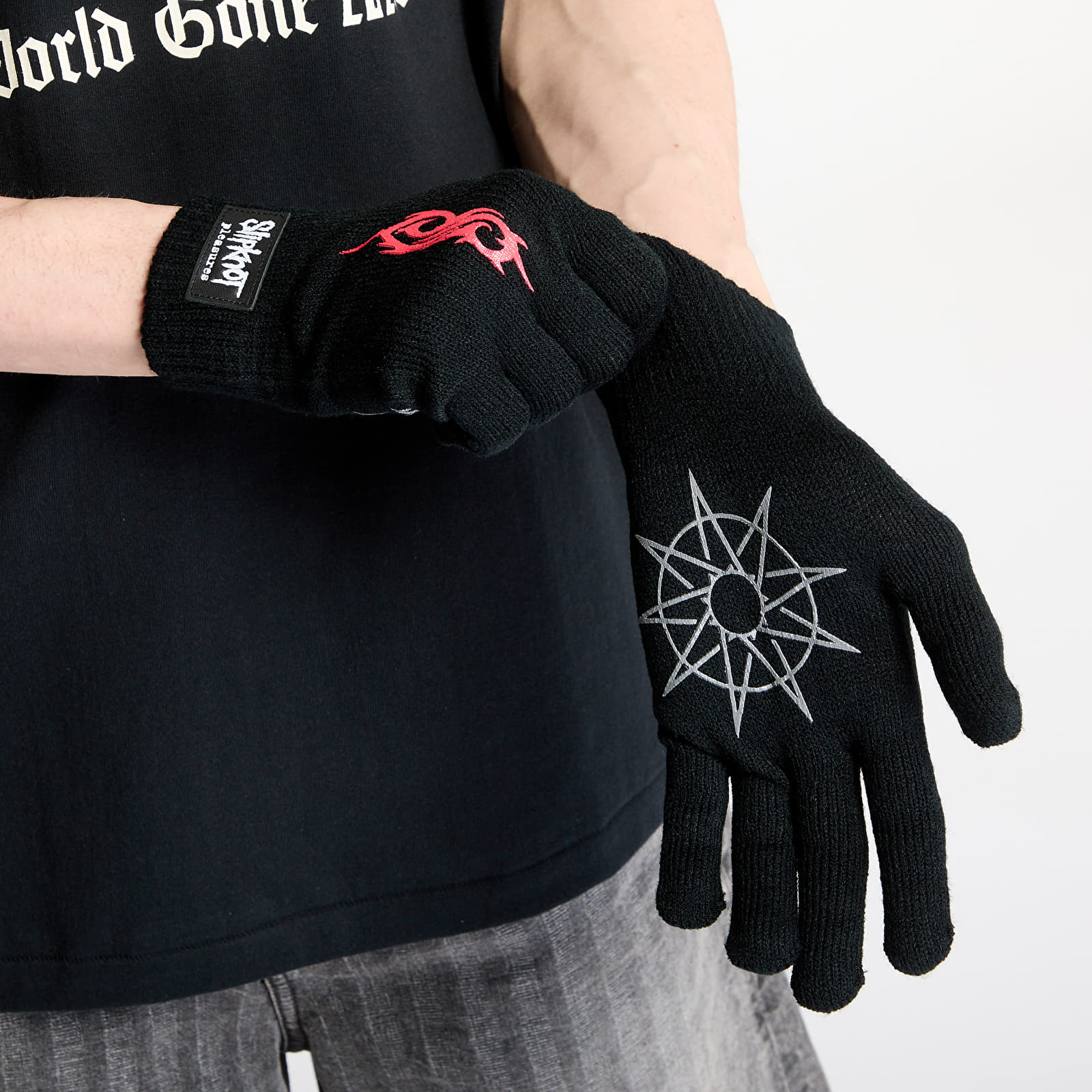 Handschuhe PLEASURES Cult Knit Gloves Black
