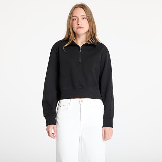 Mikina Calvin Klein Sport Pw - 1/4 Zip Sweatshirt Black