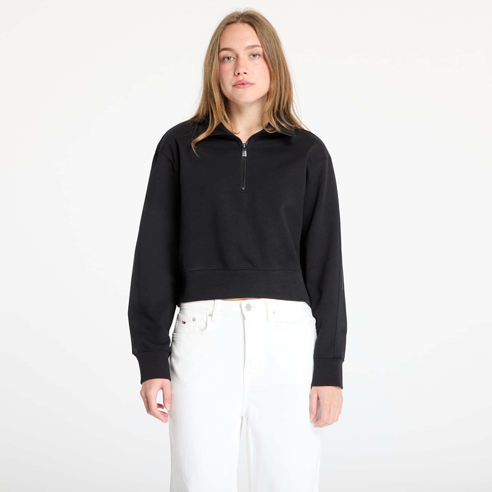 Sudaderas de mujer Calvin Klein Sport Pw - 1/4 Zip Sweatshirt Black