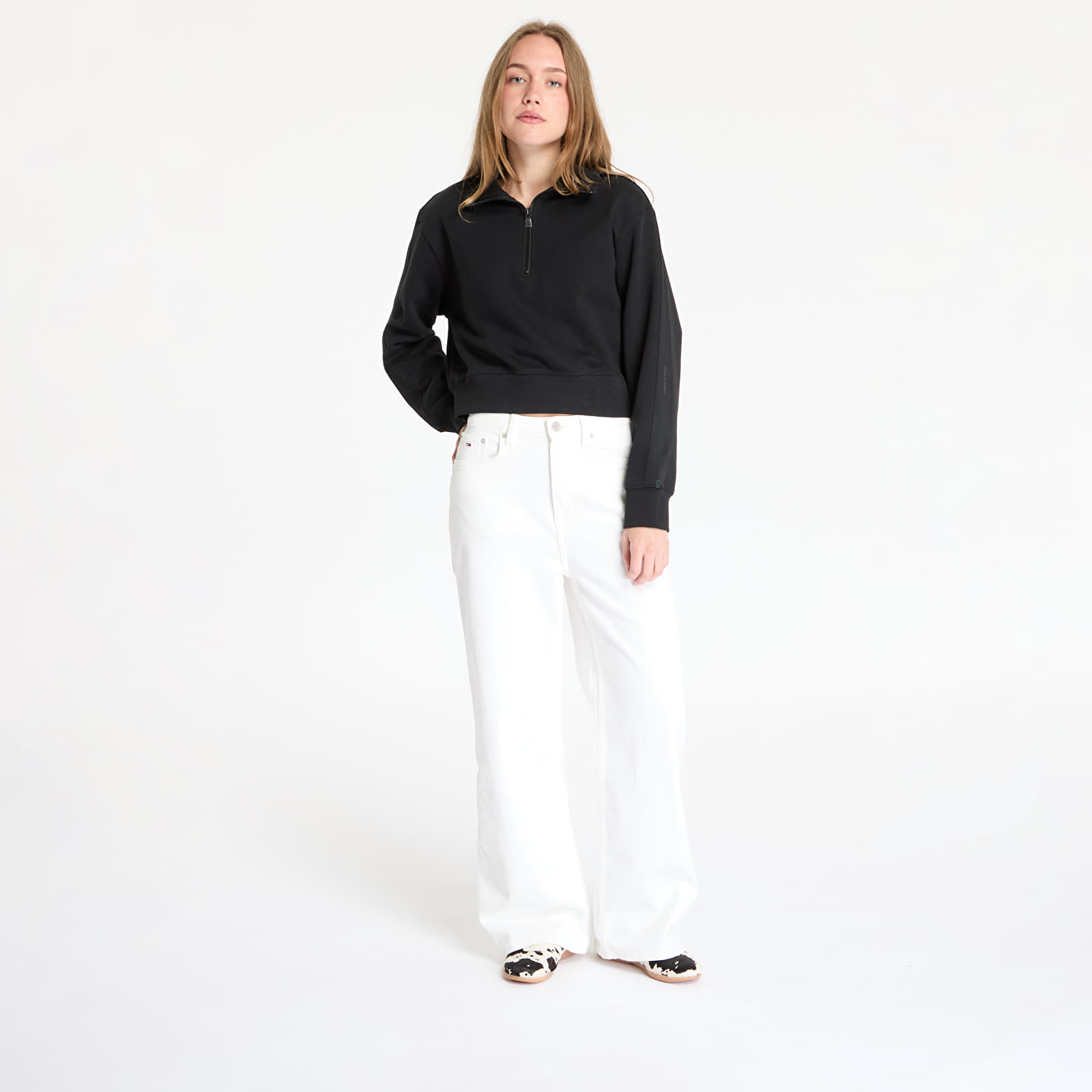 Sudaderas de mujer Calvin Klein Sport Pw - 1/4 Zip Sweatshirt Black