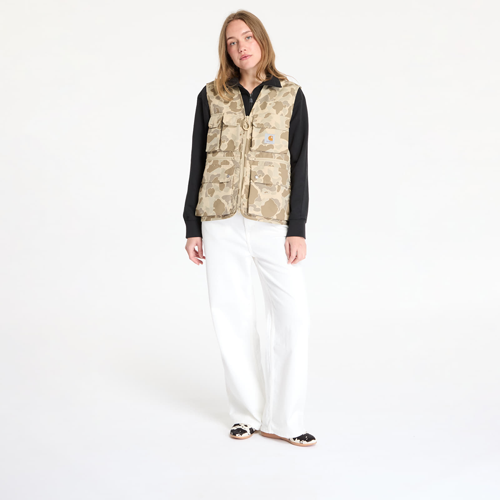 Pánske vesty Carhartt WIP Irwin Vest UNISEX Camo Duck/ Desert