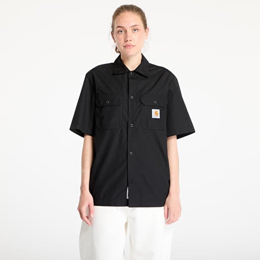 Marškiniai Carhartt WIP Short Sleeve Craft Shirt UNISEX Black