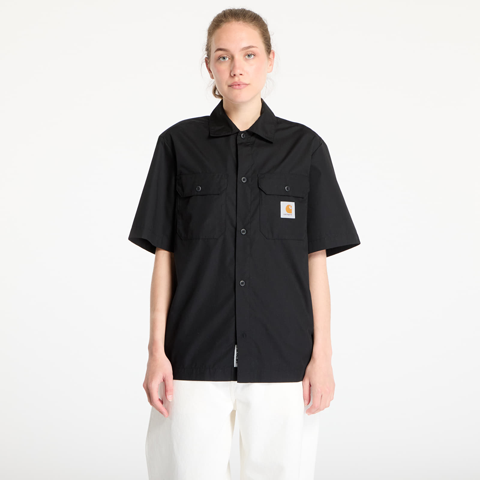 Camisas para hombre Carhartt WIP Short Sleeve Craft Shirt UNISEX Black