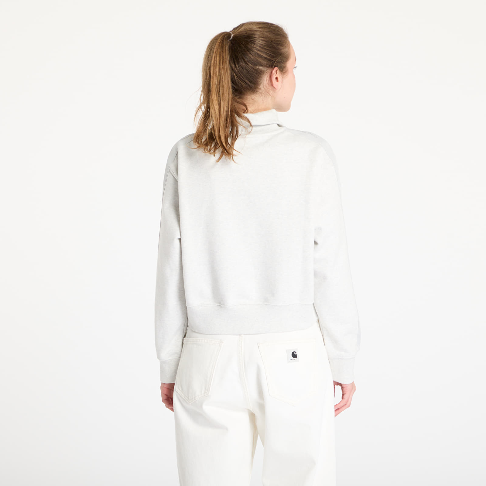 Dámske mikiny Calvin Klein Sport Pw - 1/4 Zip Sweatshirt Gray