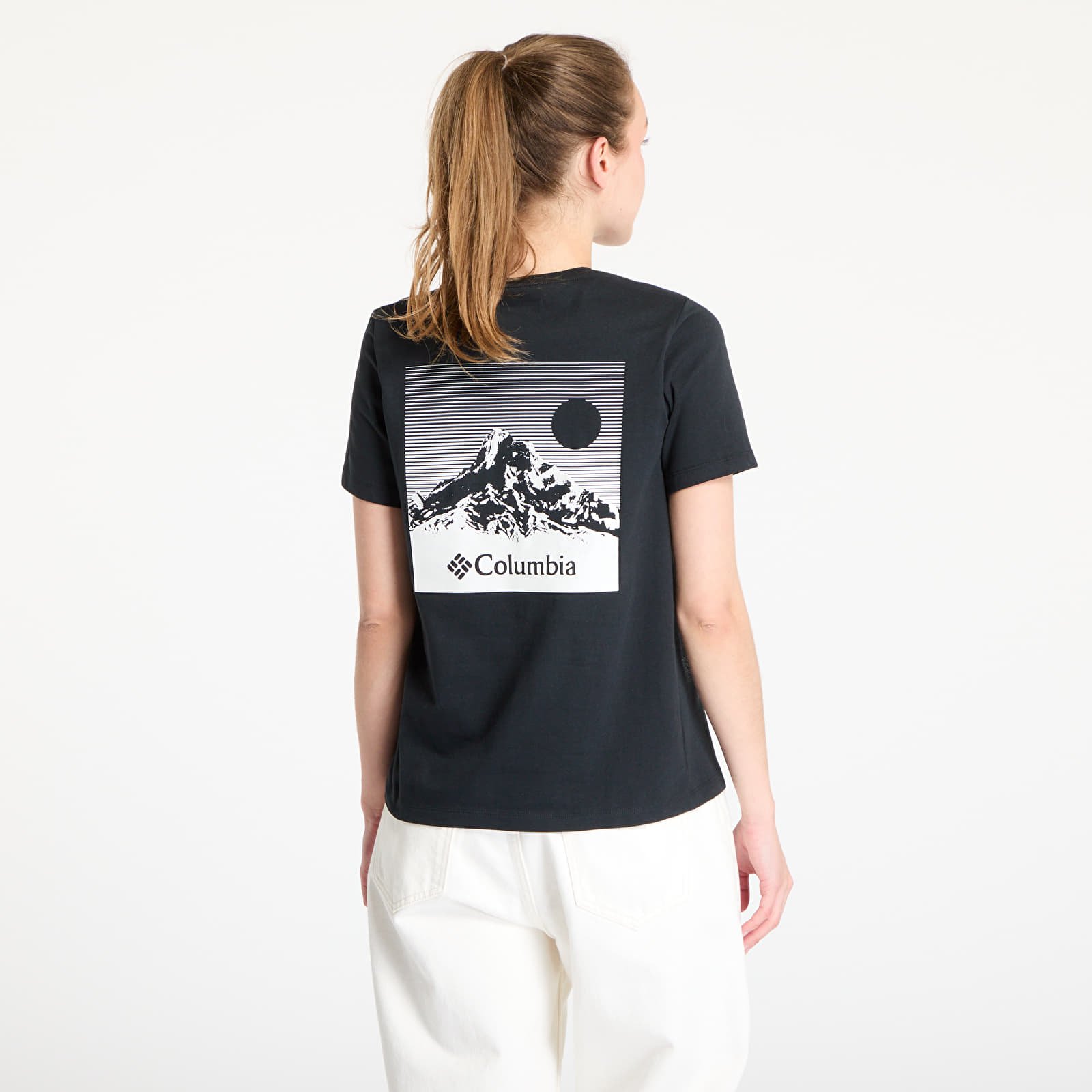 Naiste T-särgid Columbia Boundless Beauty™ Logo Shortsleeve Tee Black/ Linear View
