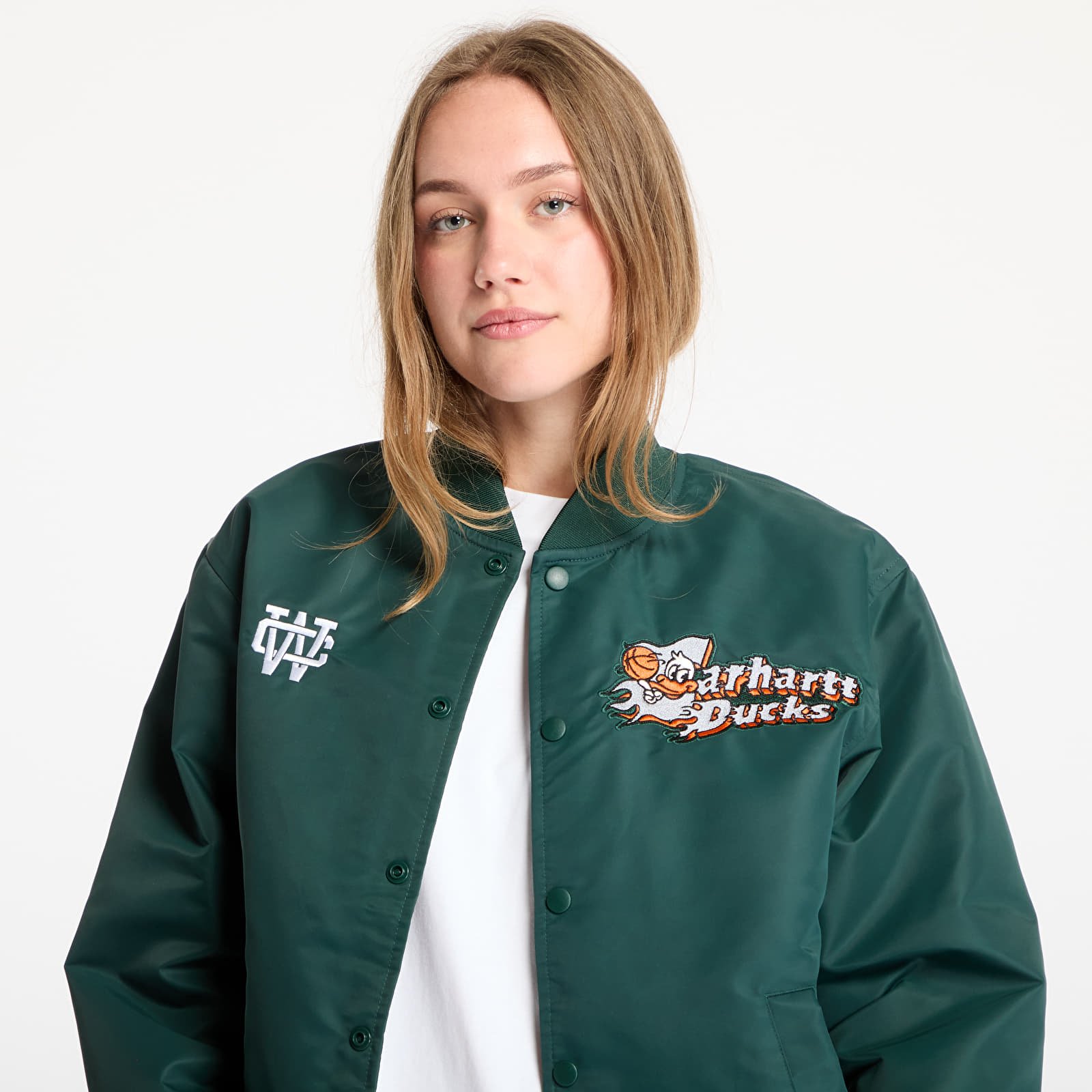 Chaquetas de hombre Carhartt WIP Flaming Ducks Bomber UNISEX Conifer/ Wax