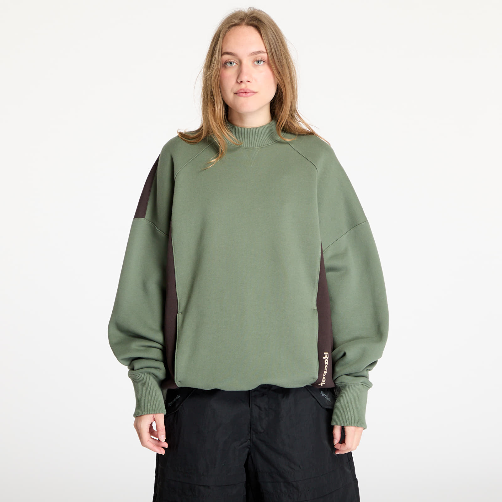 Gensere for menn Reebok French Terry Crewneck UNISEX Breakaway Green/ Unearthed Brown