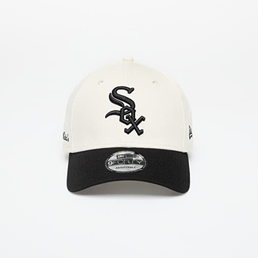 Cap New Era Chicago White Sox 9FORTY Side Script Adjustable Cap Ivory/ Black
