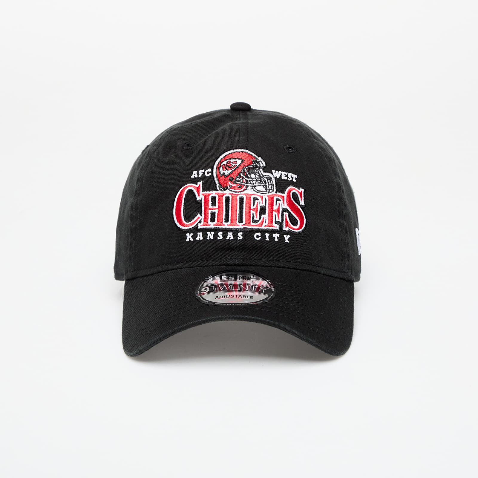 Kepurės New Era Kansas City Chiefs Helmet 9TWENTY Adjustable Cap Black