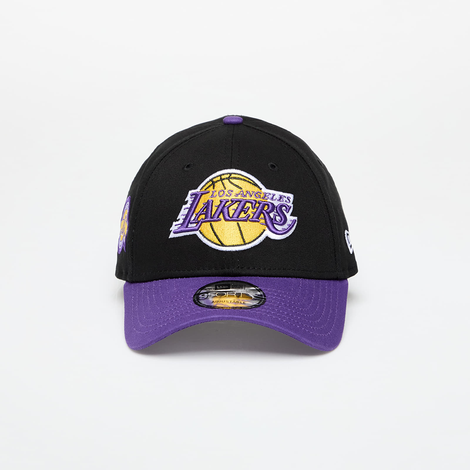 Caps New Era Los Angeles Lakers 9FORTY NBA Side Patch Adjustable Cap Black/ Trp