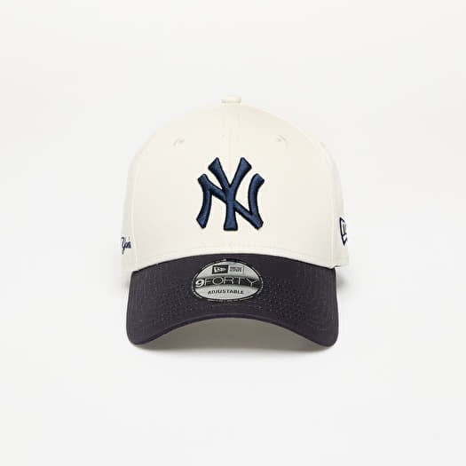 Cap New Era New York Yankees 9FORTY Side Script Adjustable Cap Ivory/ Navy
