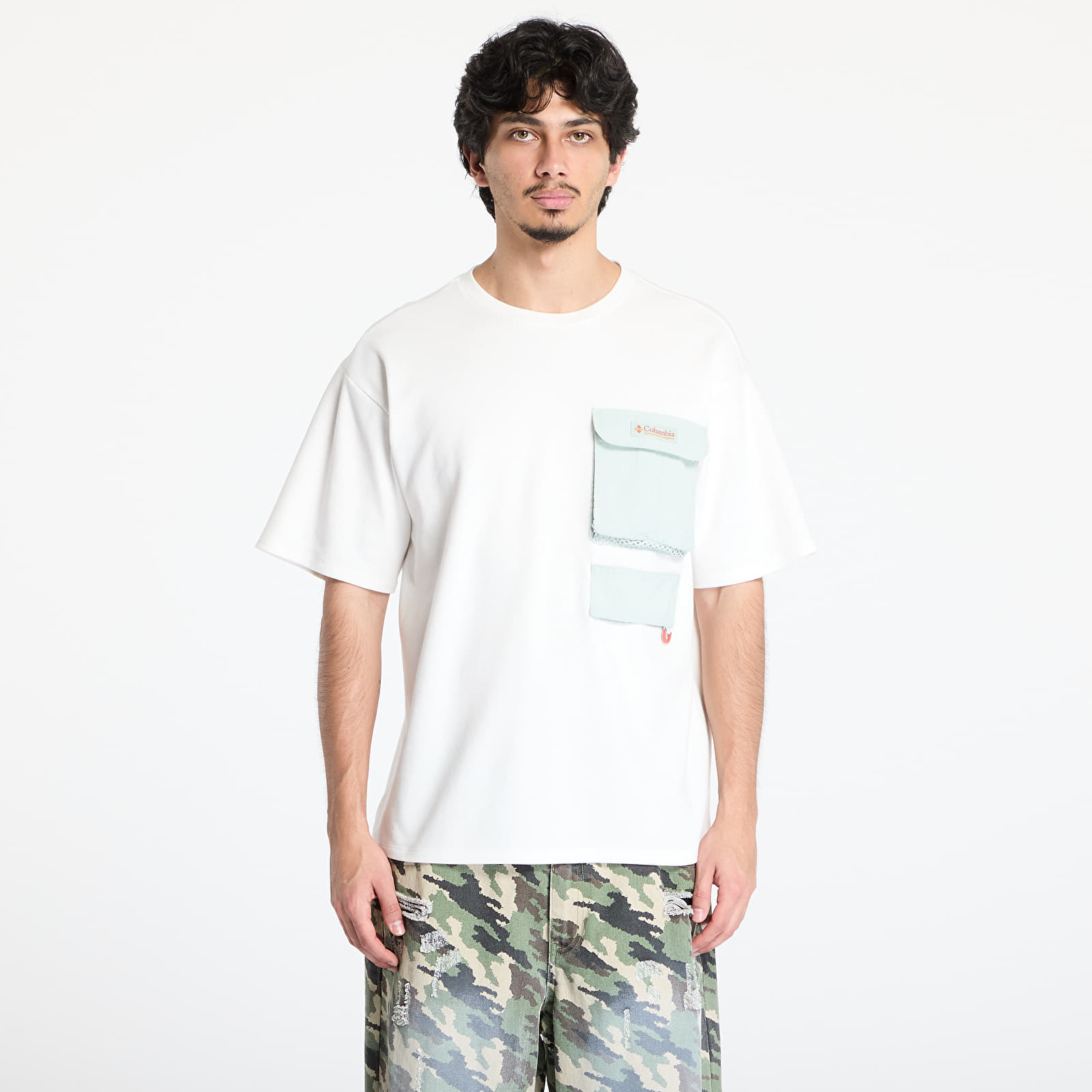 Koszulki męskie Columbia Cove Beach™ Pocket Tee Sea Salt/ Cool Green