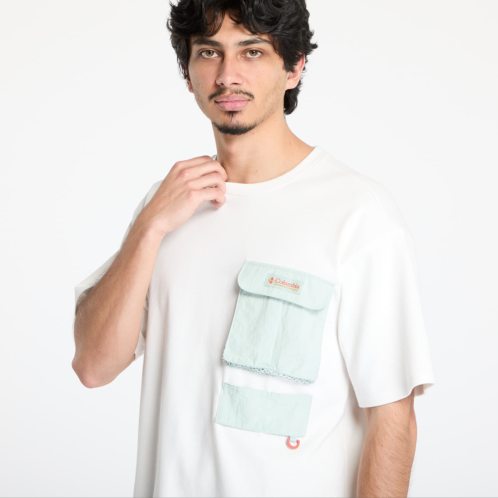 Koszulki męskie Columbia Cove Beach™ Pocket Tee Sea Salt/ Cool Green