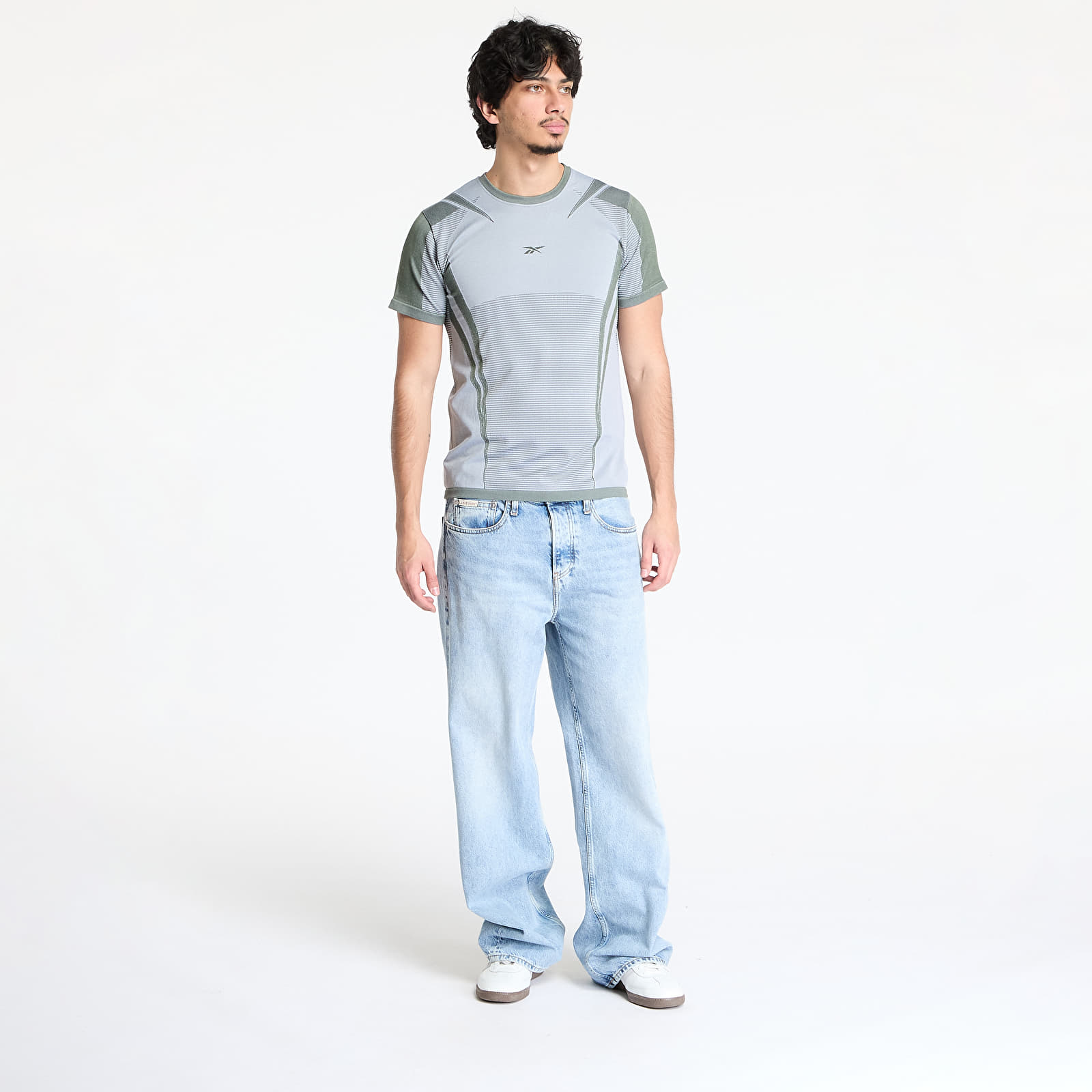 Camisetas hombre Reebok Lab Tech Tee Chalk/ Breakaway Green