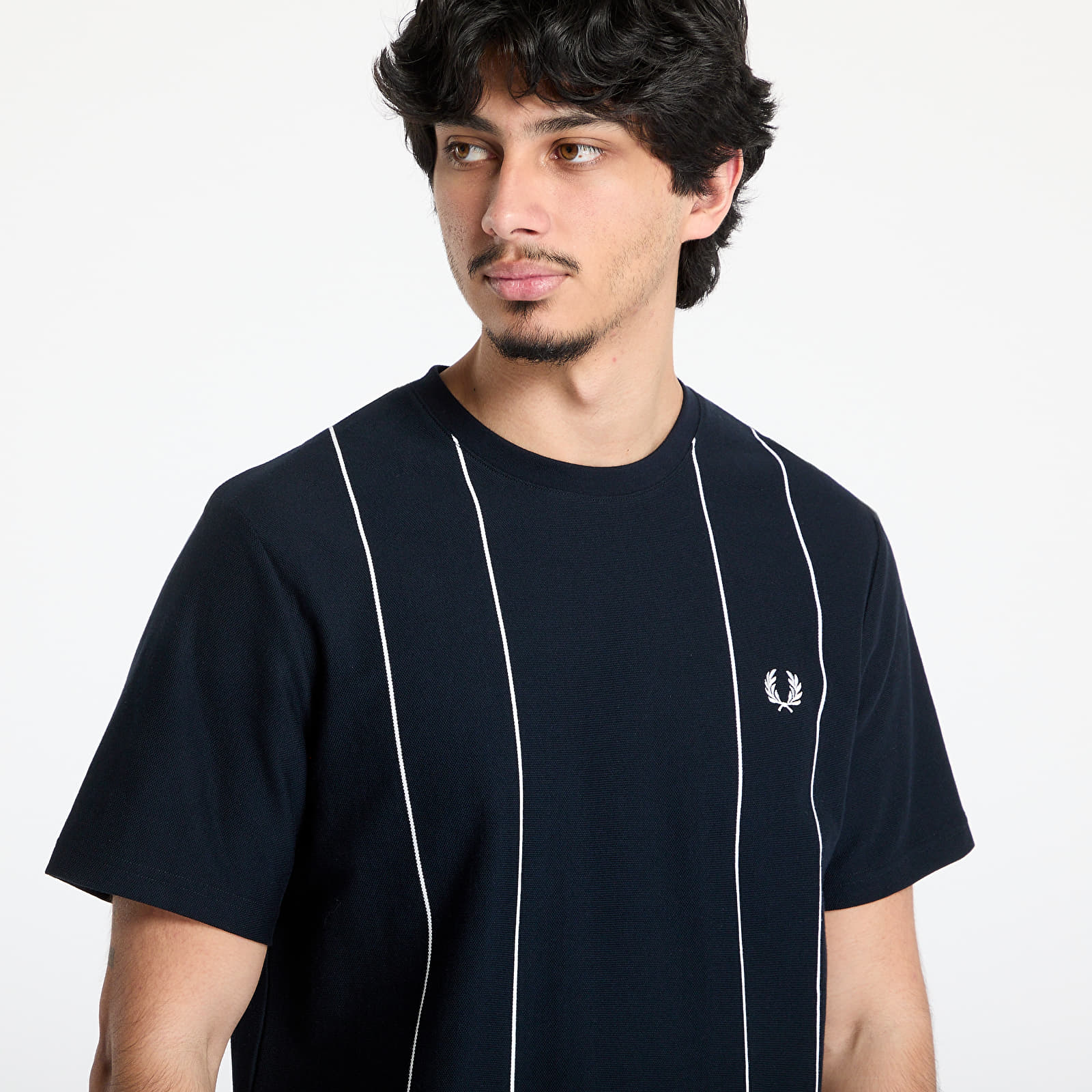 Men's T-shirts FRED PERRY Pinstripe T-Shirt Navy
