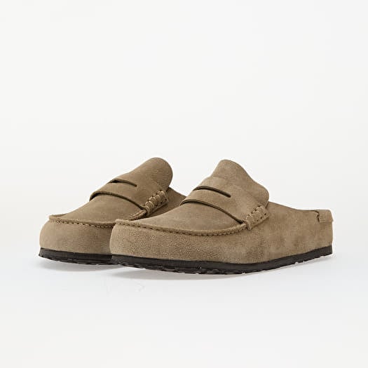 Birkenstock Naples Wrapped Suede Leather Taupe | Queens