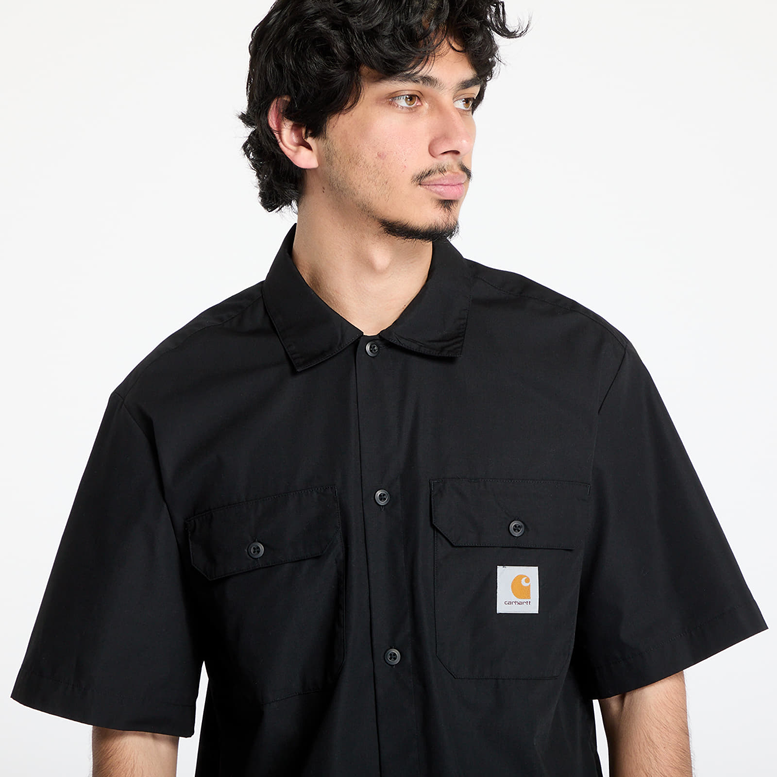 Camisas para hombre Carhartt WIP Short Sleeve Craft Shirt UNISEX Black