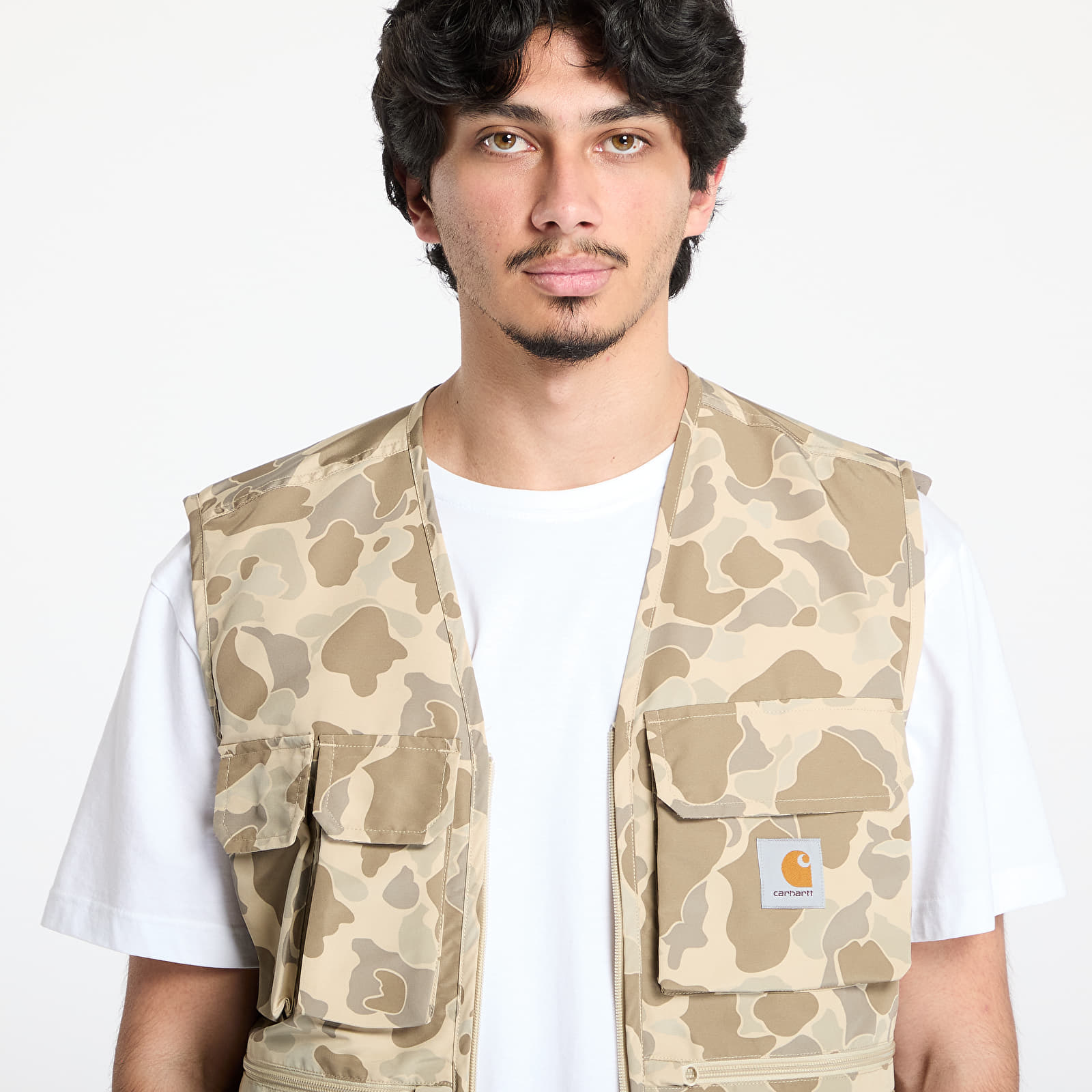 Pánske vesty Carhartt WIP Irwin Vest UNISEX Camo Duck/ Desert