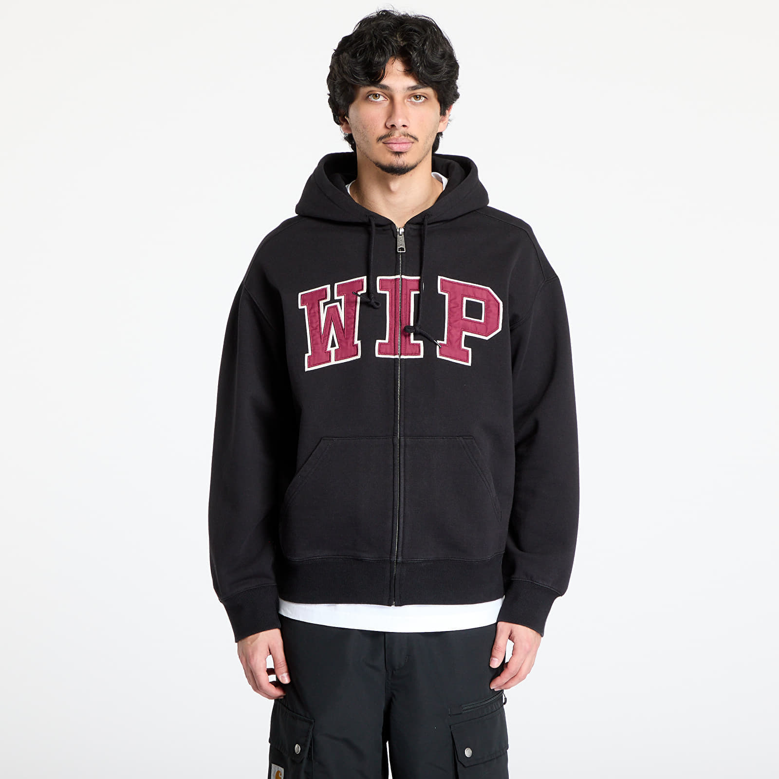 Sweatshirt Carhartt WIP Hooded WIP Sweatshirt UNISEX Black Stone Washed S