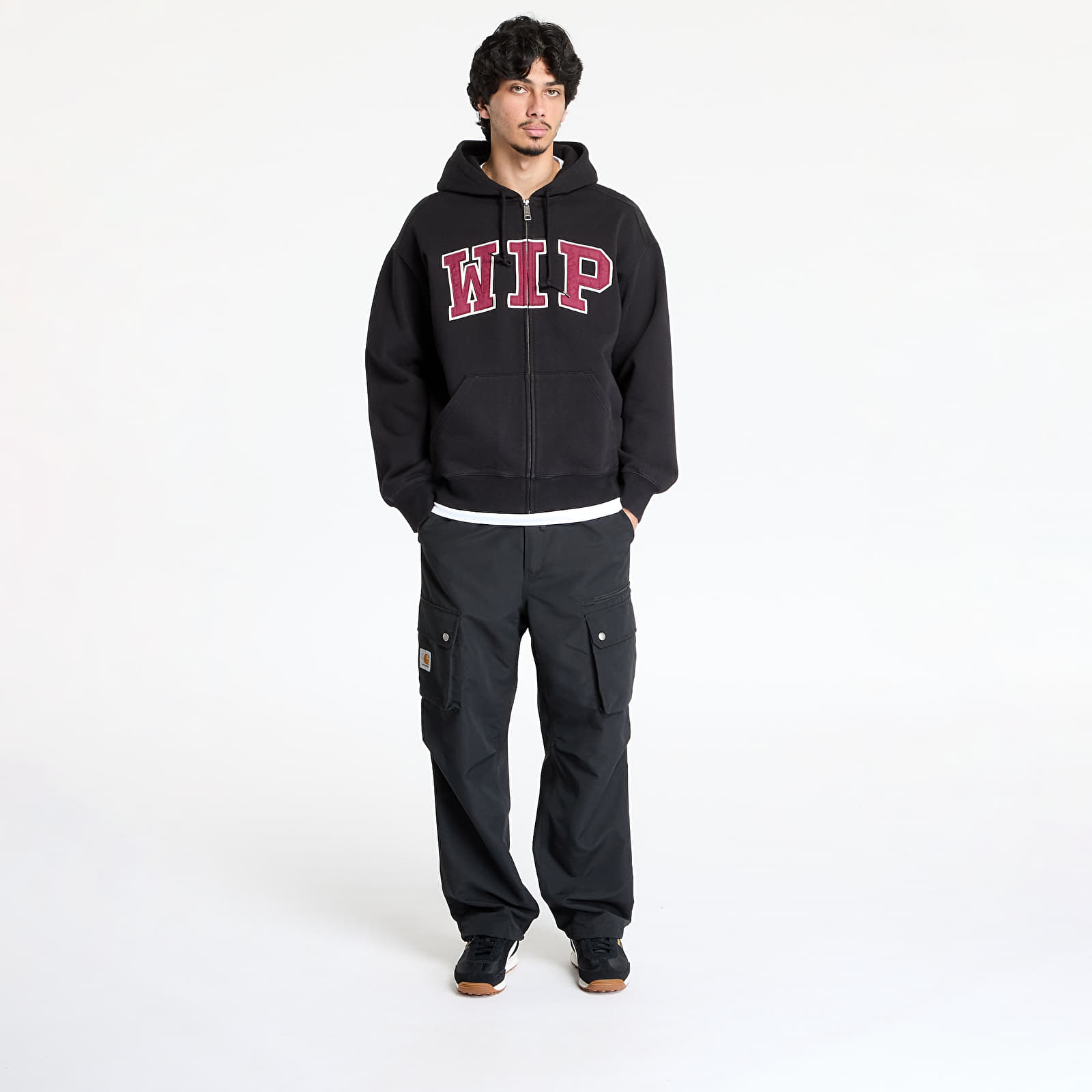 Sudaderas de hombre Carhartt WIP Hooded WIP Sweatshirt UNISEX Black Stone Washed