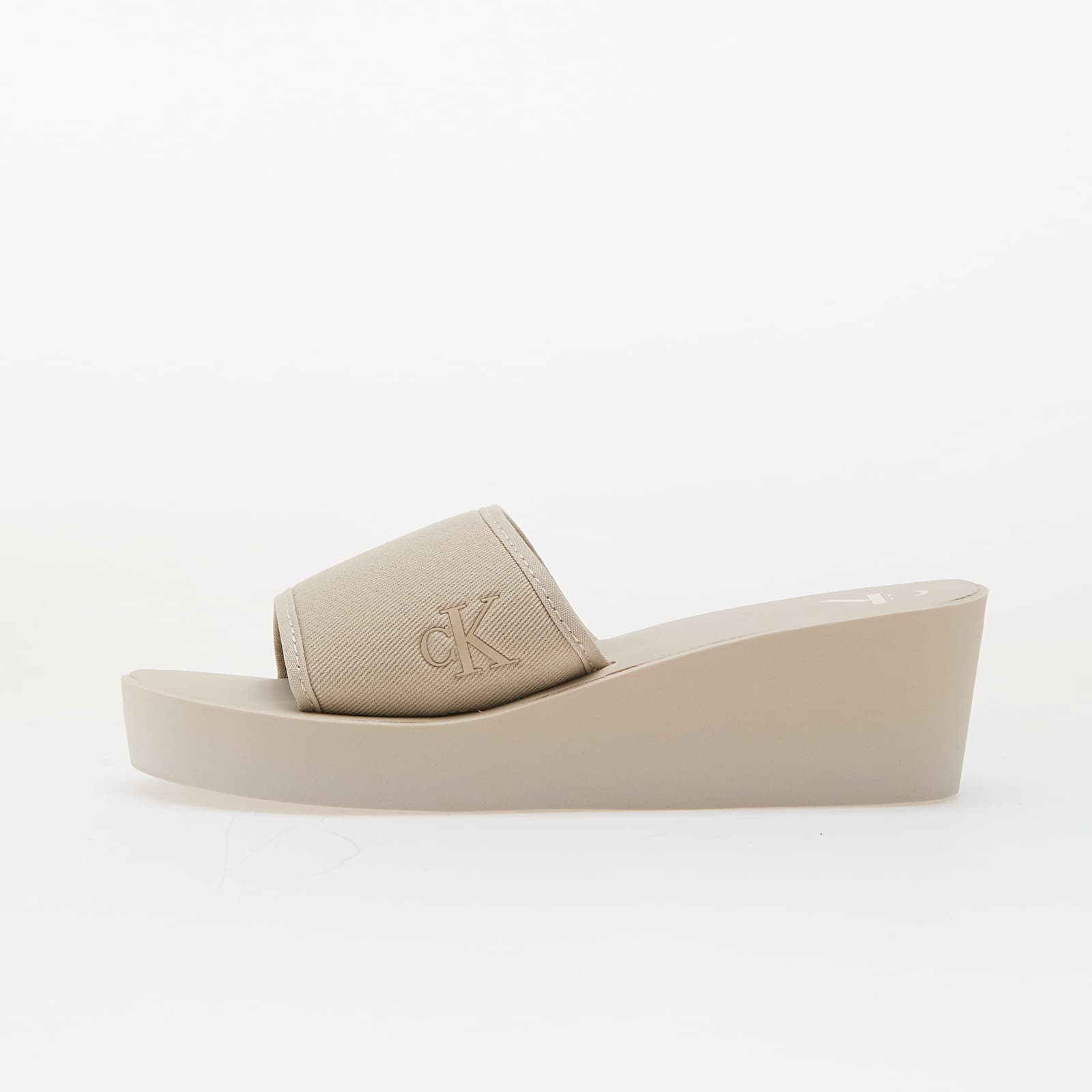 Ženske superge in čevlji Calvin Klein Jeans Beach Wedge Slide Ca Beige