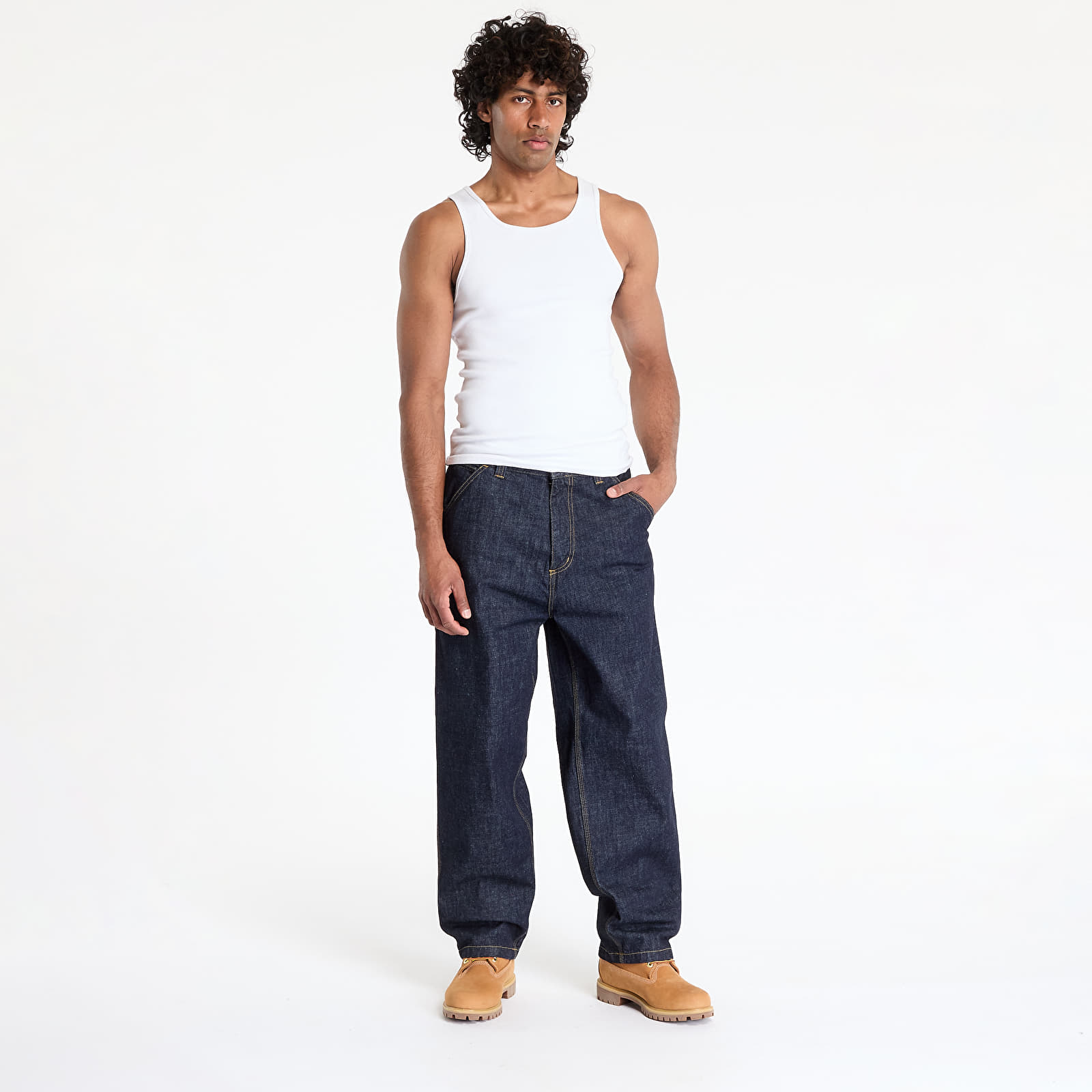 Meeste teksad Carhartt WIP OG Single Knee Pant Blue Rinsed