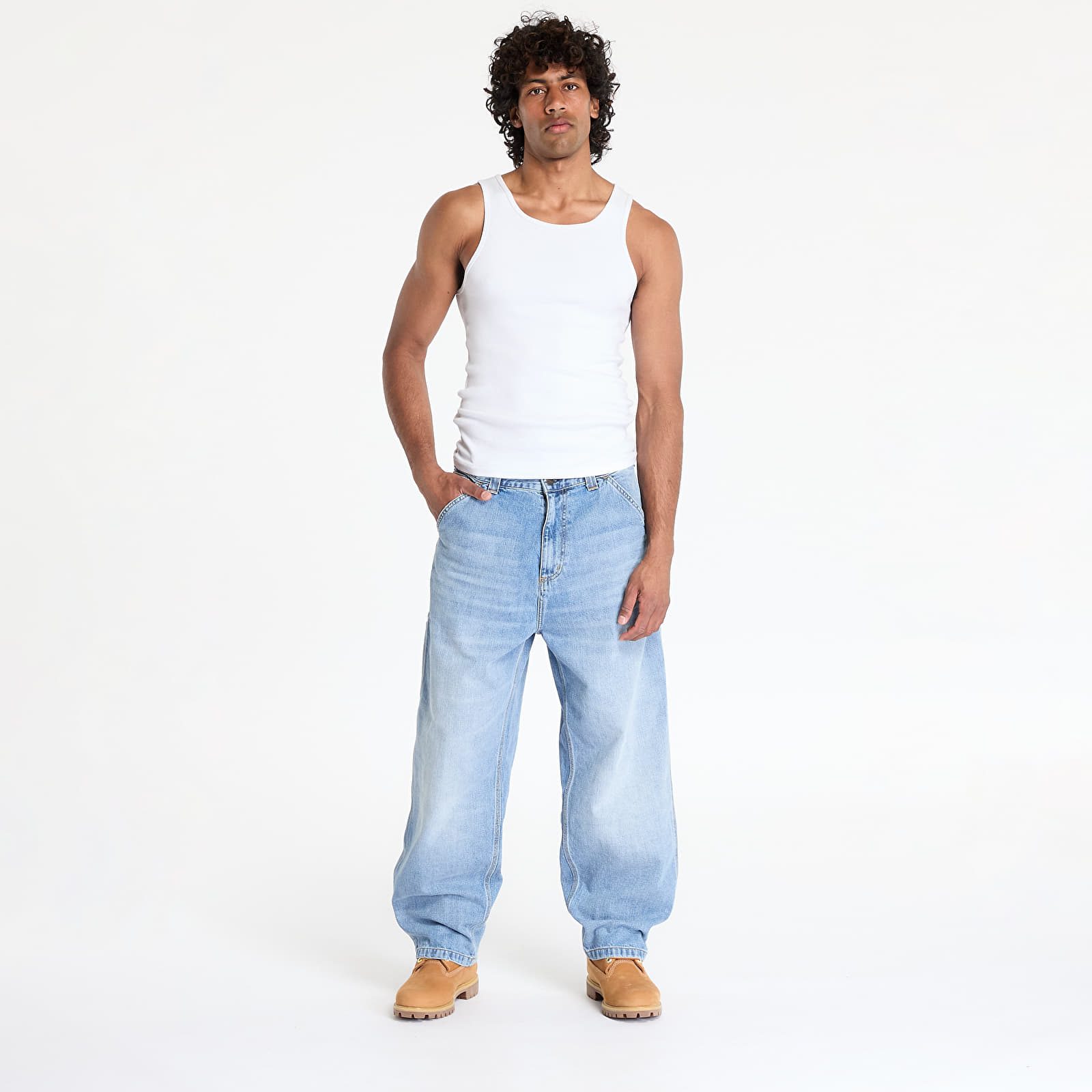 Meeste teksad Carhartt WIP OG Single Knee Pant Blue Burst Washed