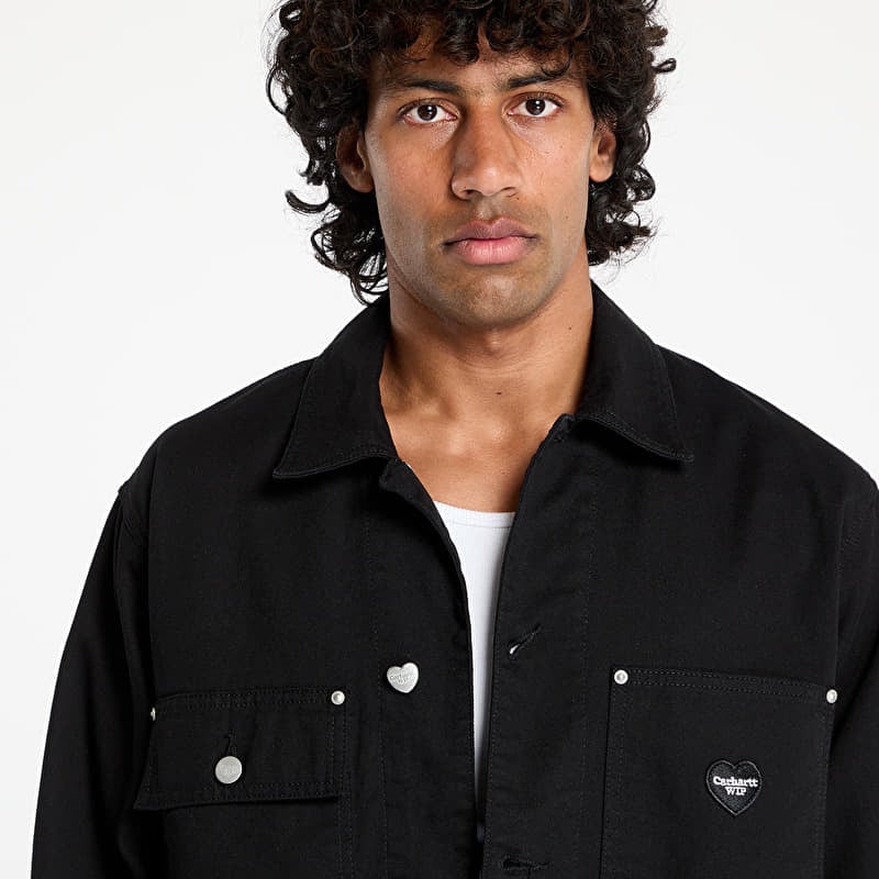 Carhartt WIP Drewe Chore Coat UNISEX Black Rinsed | Queens