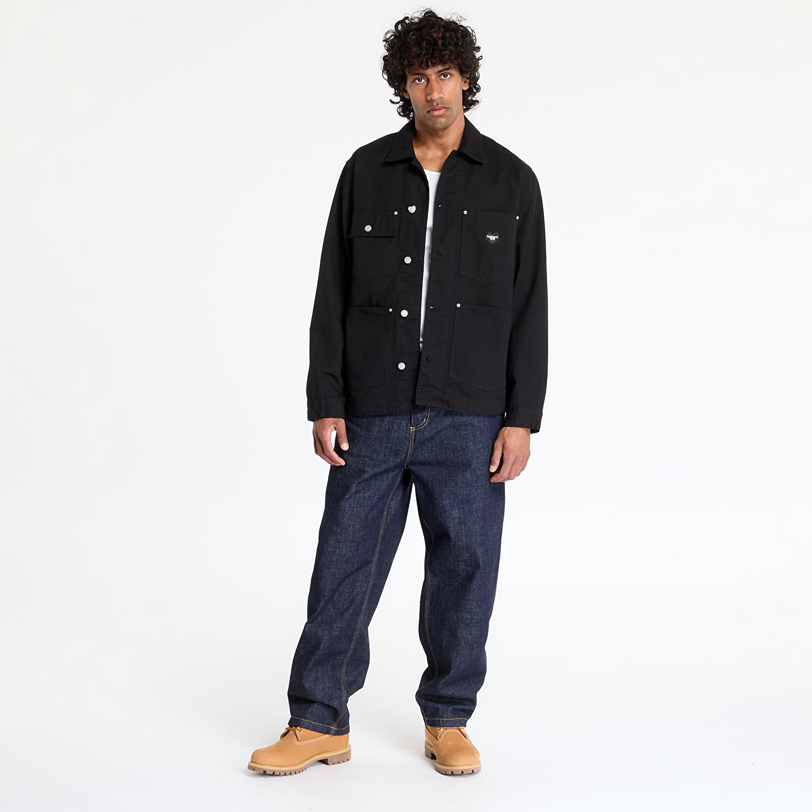 Men's jackets and coats Carhartt WIP Drewe Chore Coat UNISEX Black Rinsed