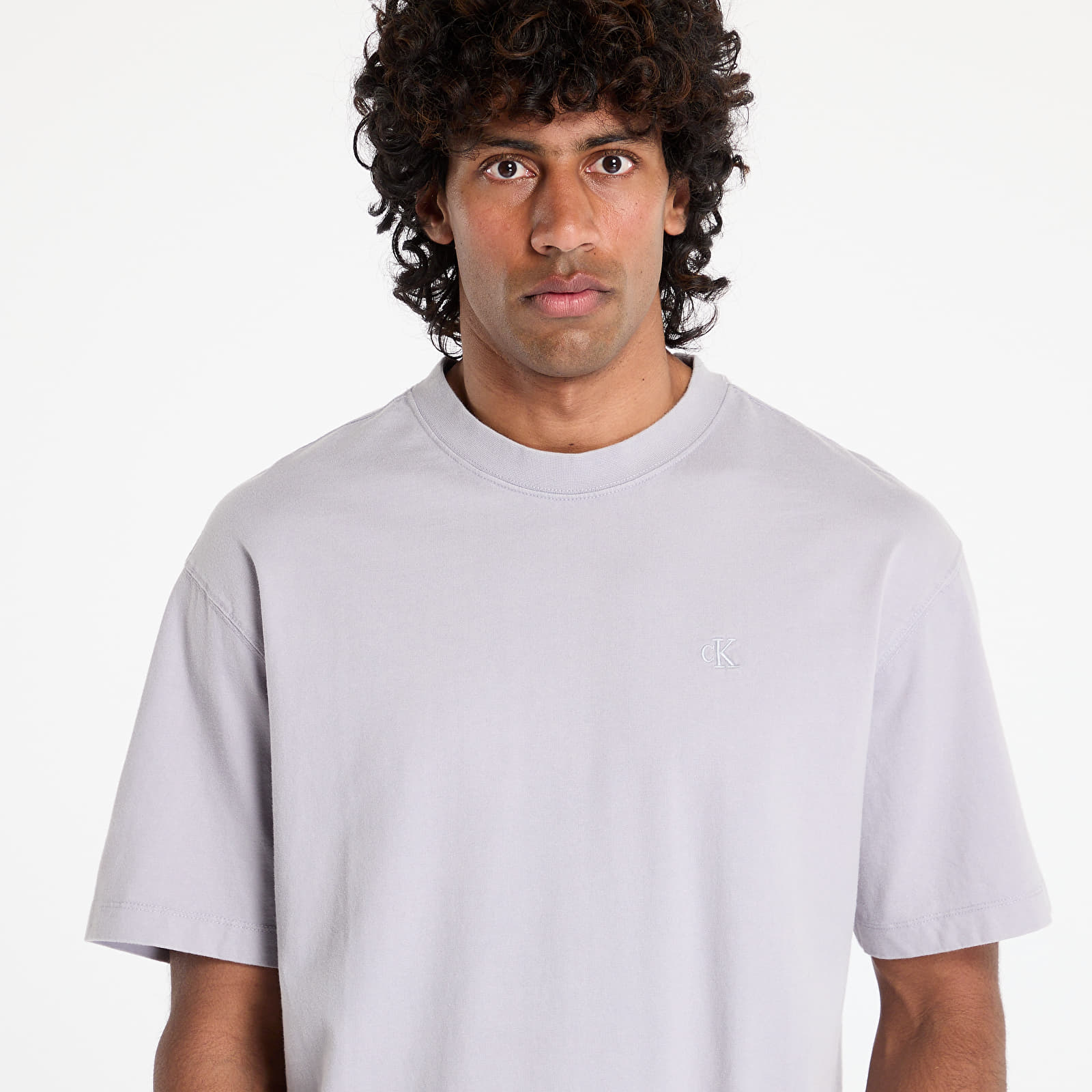 Camisetas hombre Calvin Klein Jeans 16S Jersey Washed Tee Lilac Gray
