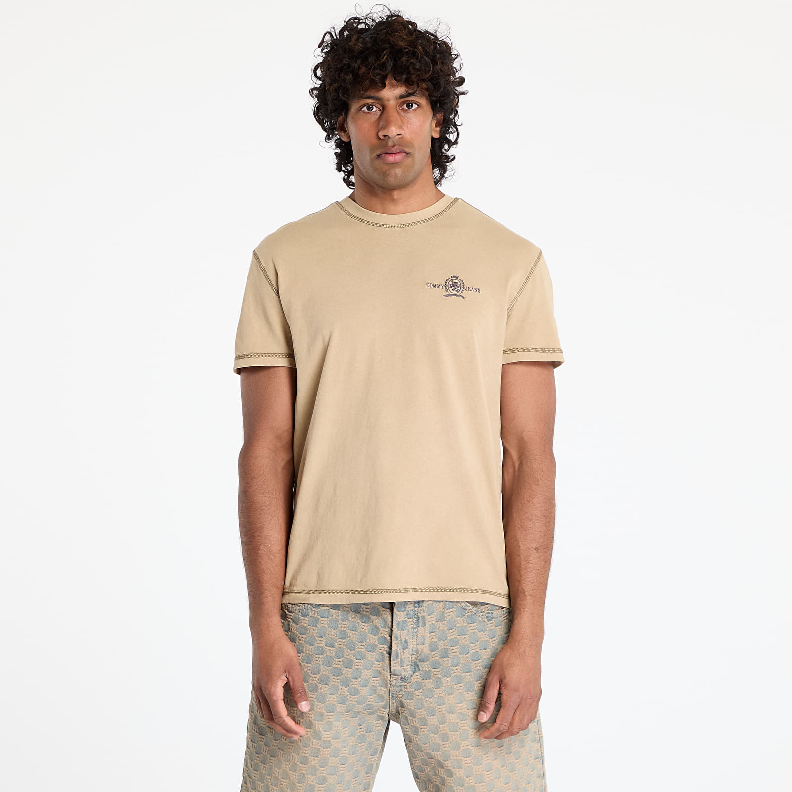 Men's T-shirts Tommy Jeans Regular Small Tonal Tee Beige