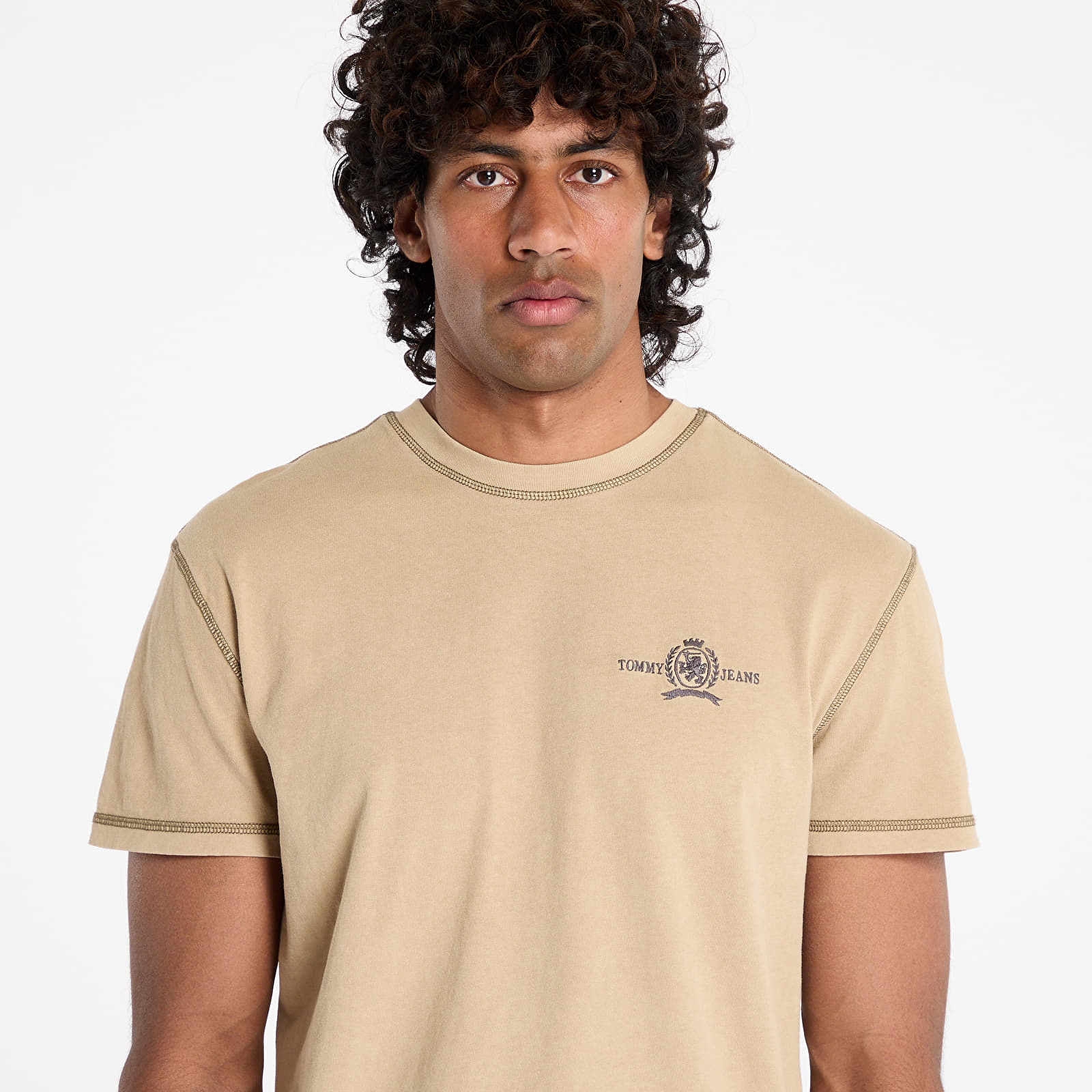 Men's T-shirts Tommy Jeans Regular Small Tonal Tee Beige