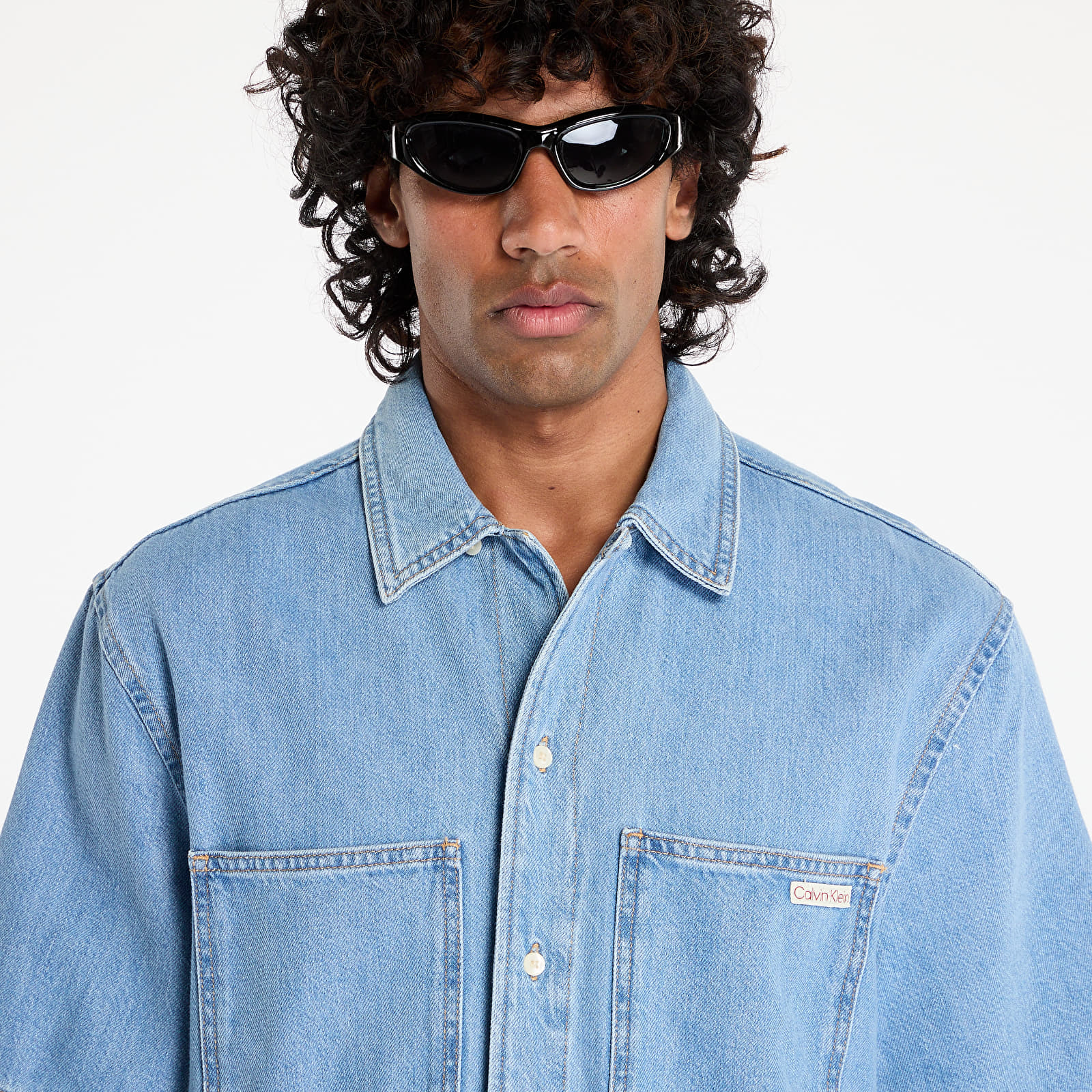 Moške srajce Calvin Klein Jeans Bowler Shirt Denim Light