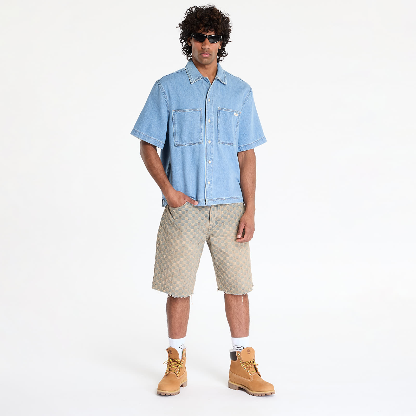 Moške srajce Calvin Klein Jeans Bowler Shirt Denim Light