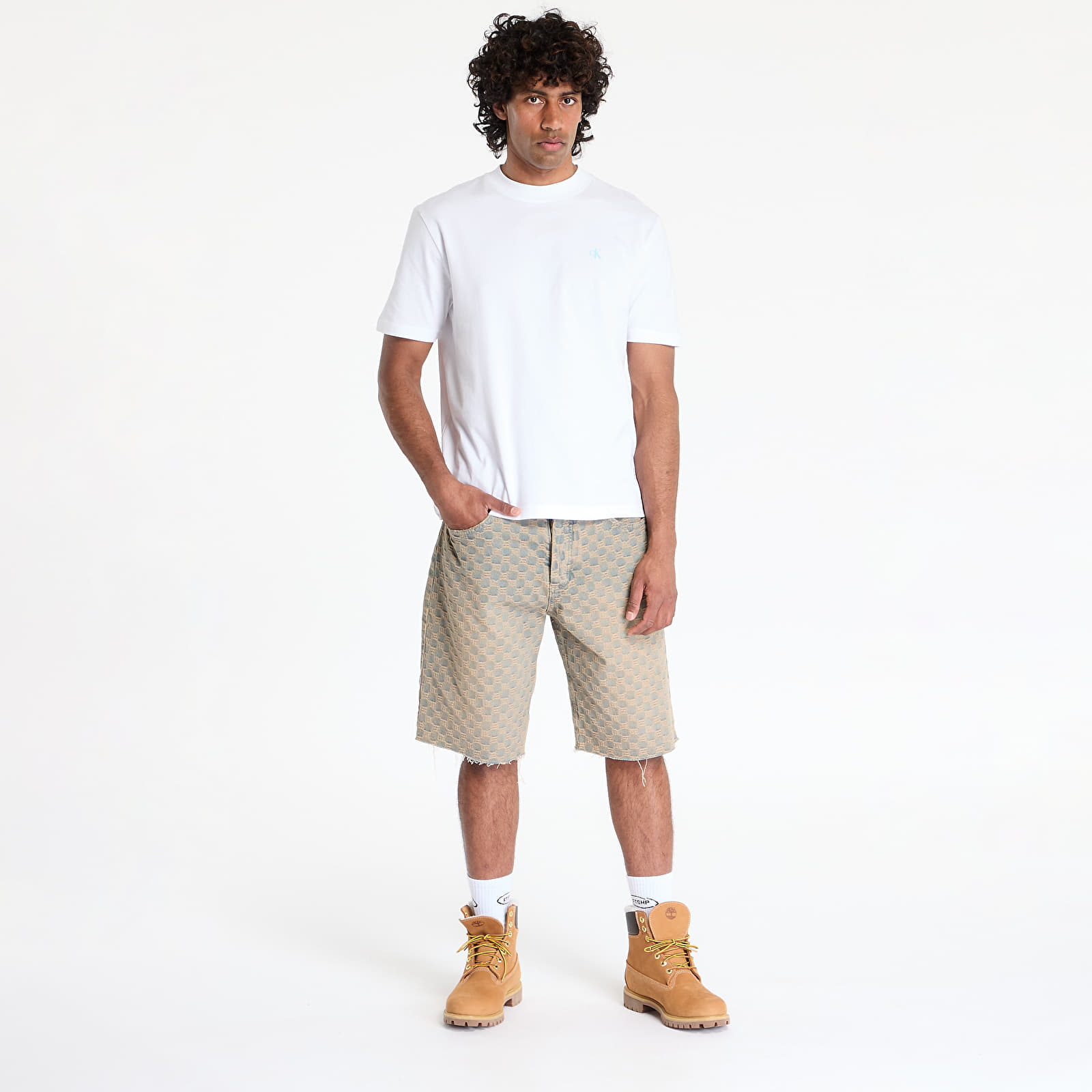 Men's T-shirts Calvin Klein Jeans Painted Calvin Klein Tee White