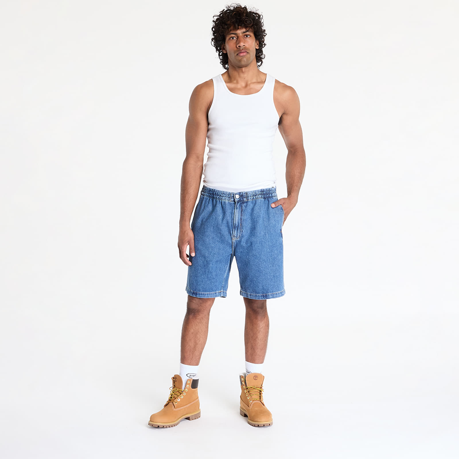 Moške kratke hlače Calvin Klein Jeans Pull On Relaxed Denim Shorts Denim