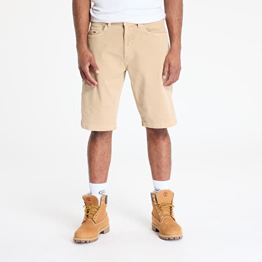 Kratke hlače Tommy Jeans Jaimie Canvas Car Shorts Beige