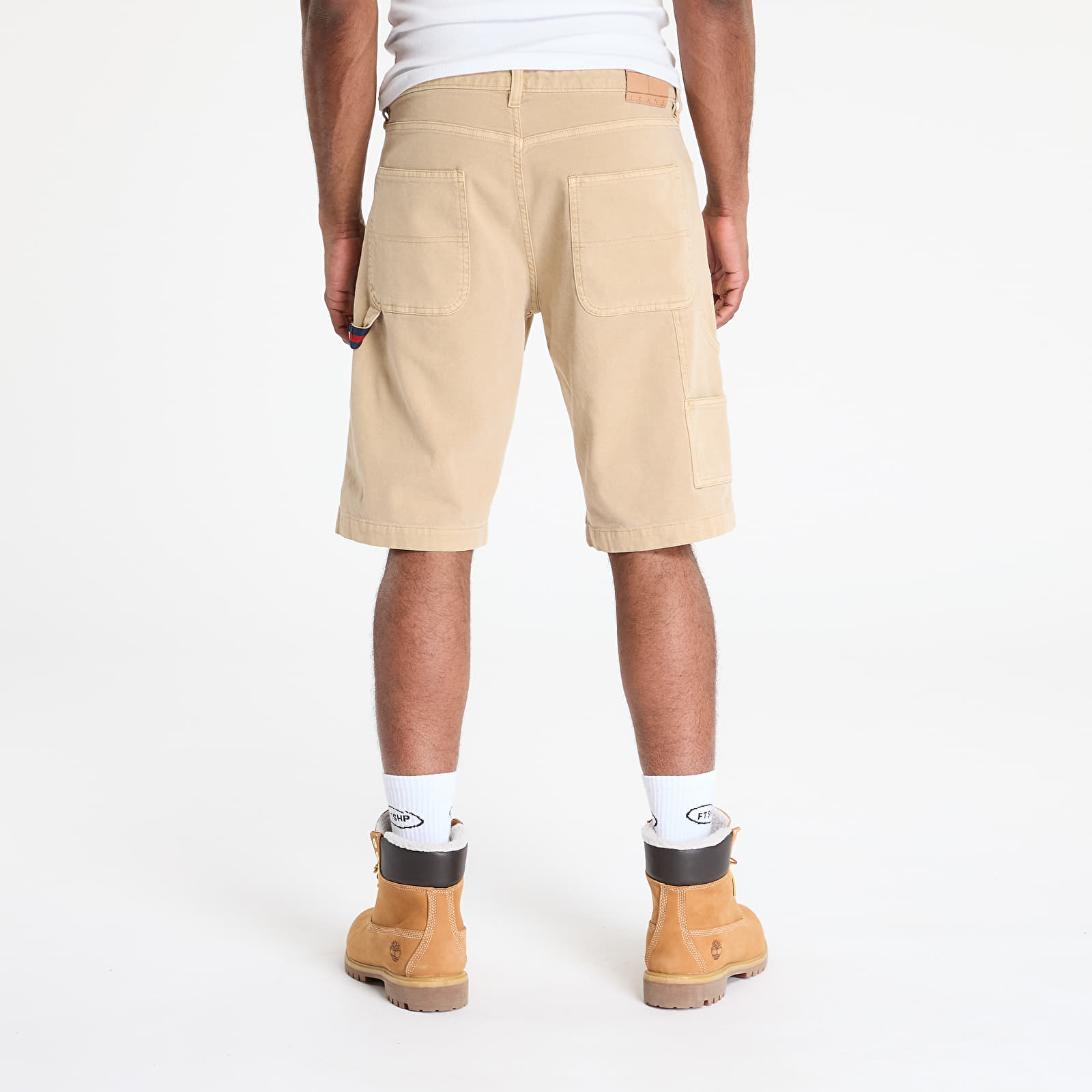Korte broeken Tommy Jeans Jaimie Canvas Car Shorts Beige