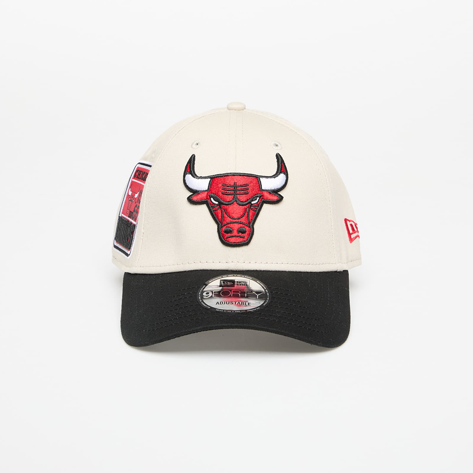 Gorras New Era Chicago Bulls 9FORTY Contrast Patch Adjustable Cap Stone/ Black
