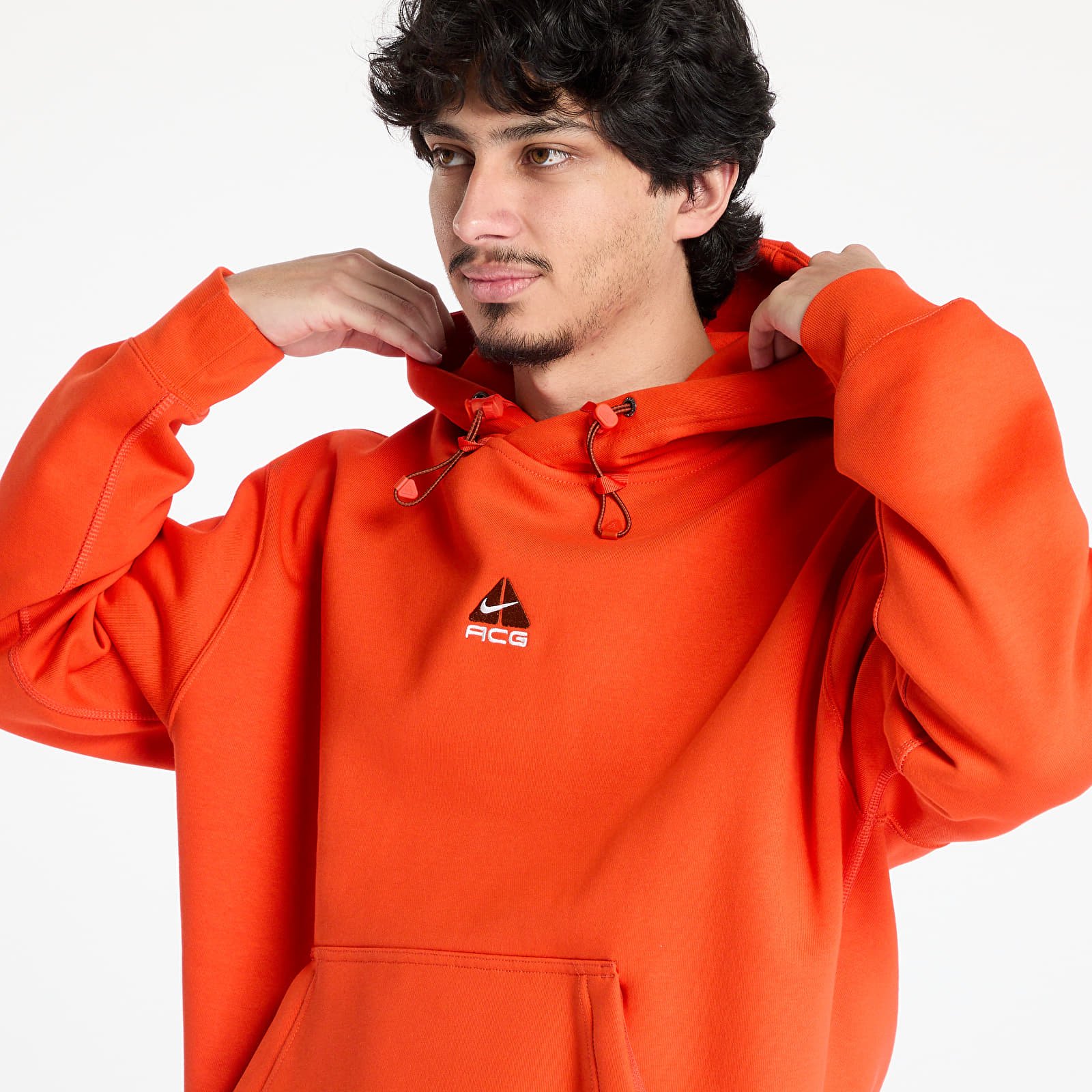 Meeste kampsunid Nike ACG Therma-FIT Fleece Pullover Hoodie Picante Red/ Cinnamon/ Summit White
