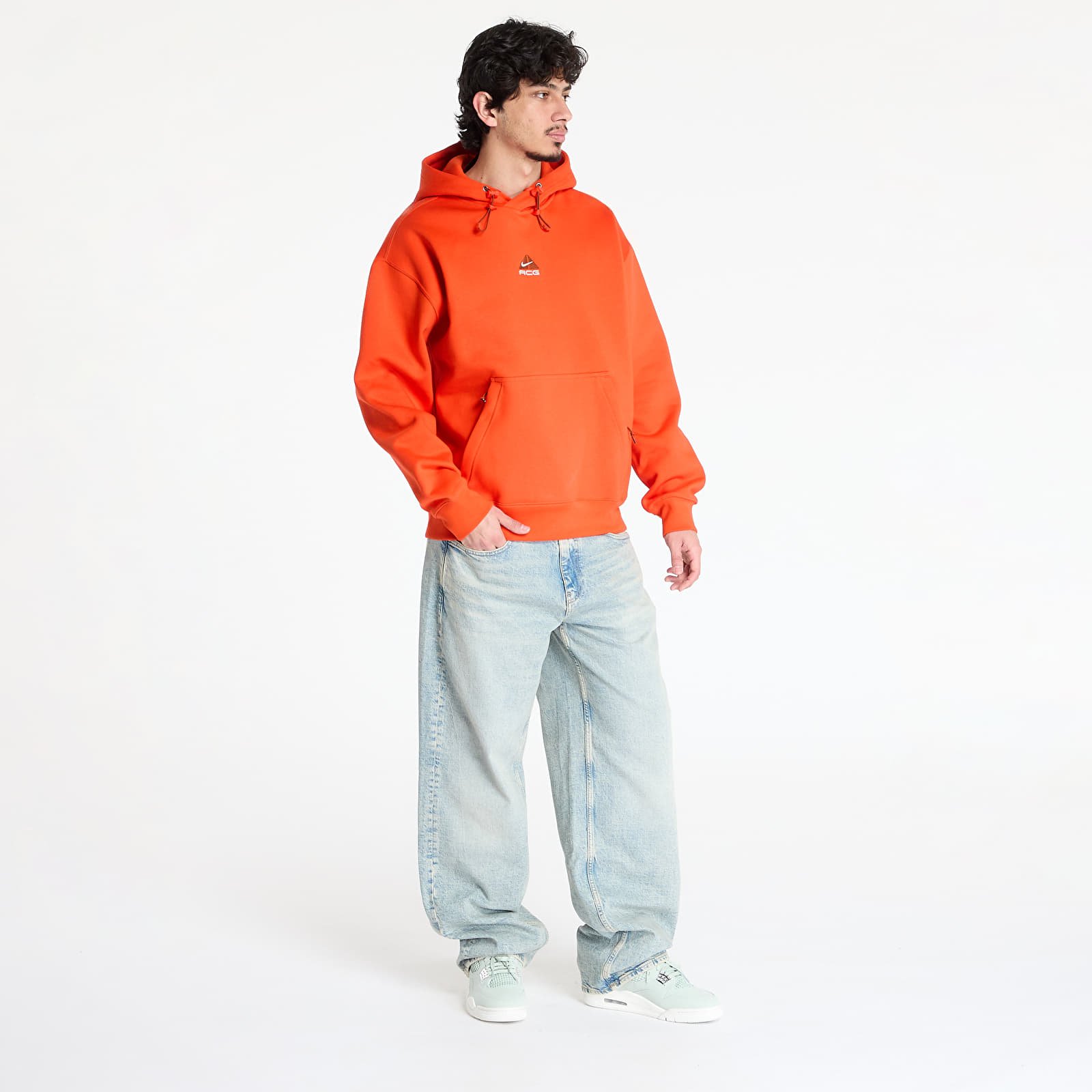 Meeste kampsunid Nike ACG Therma-FIT Fleece Pullover Hoodie Picante Red/ Cinnamon/ Summit White
