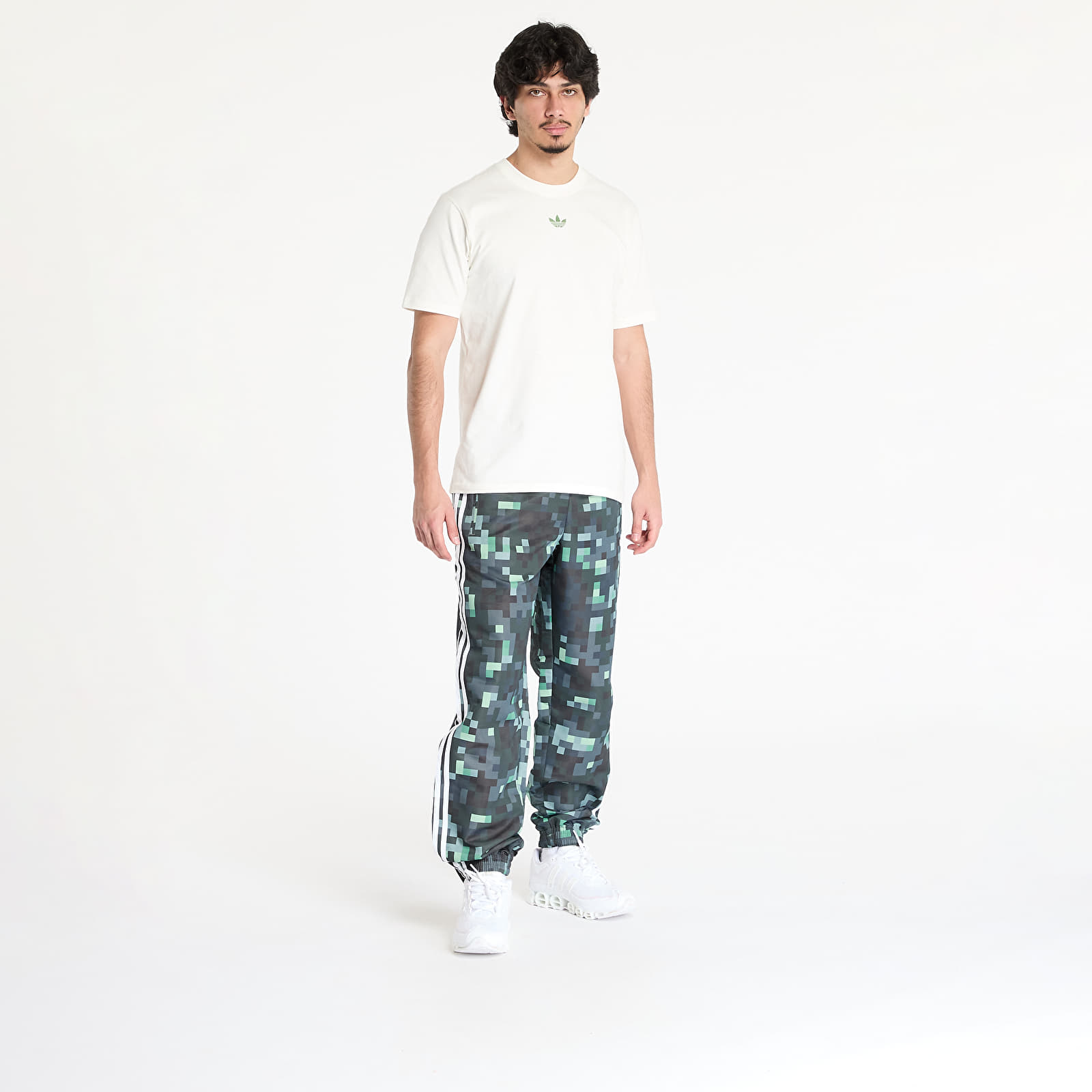 Men's trousers adidas x Minecraft Trackpant Green/ Silver Pebble/ Magic Lime