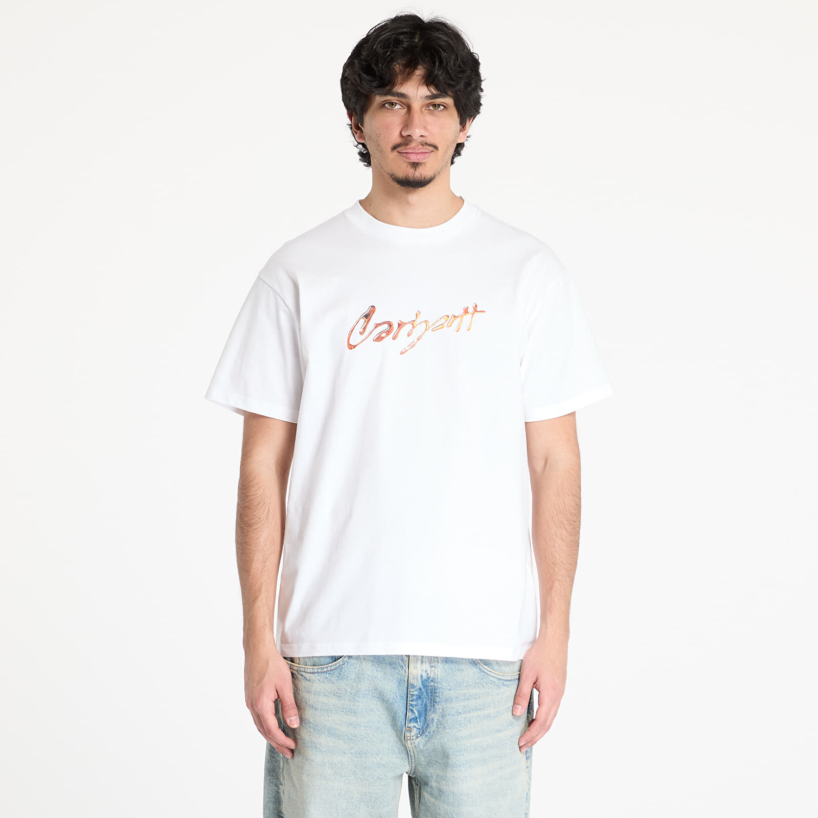 Moške majice Carhartt WIP S/S Drip Script T-Shirt UNISEX White